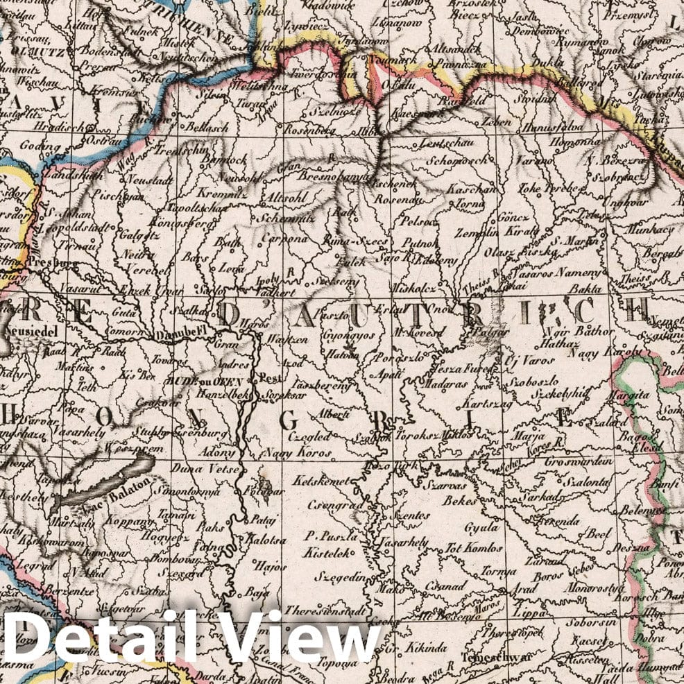 Historic Map : Slovenia,Empire d'Autriche. 1812 , Vintage Wall Art