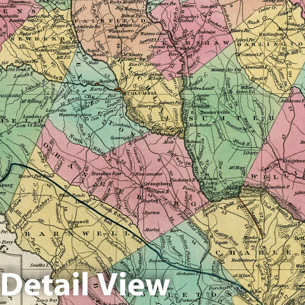 Historic Map : World Atlas Map, South Carolina. 1833 - Vintage Wall Art