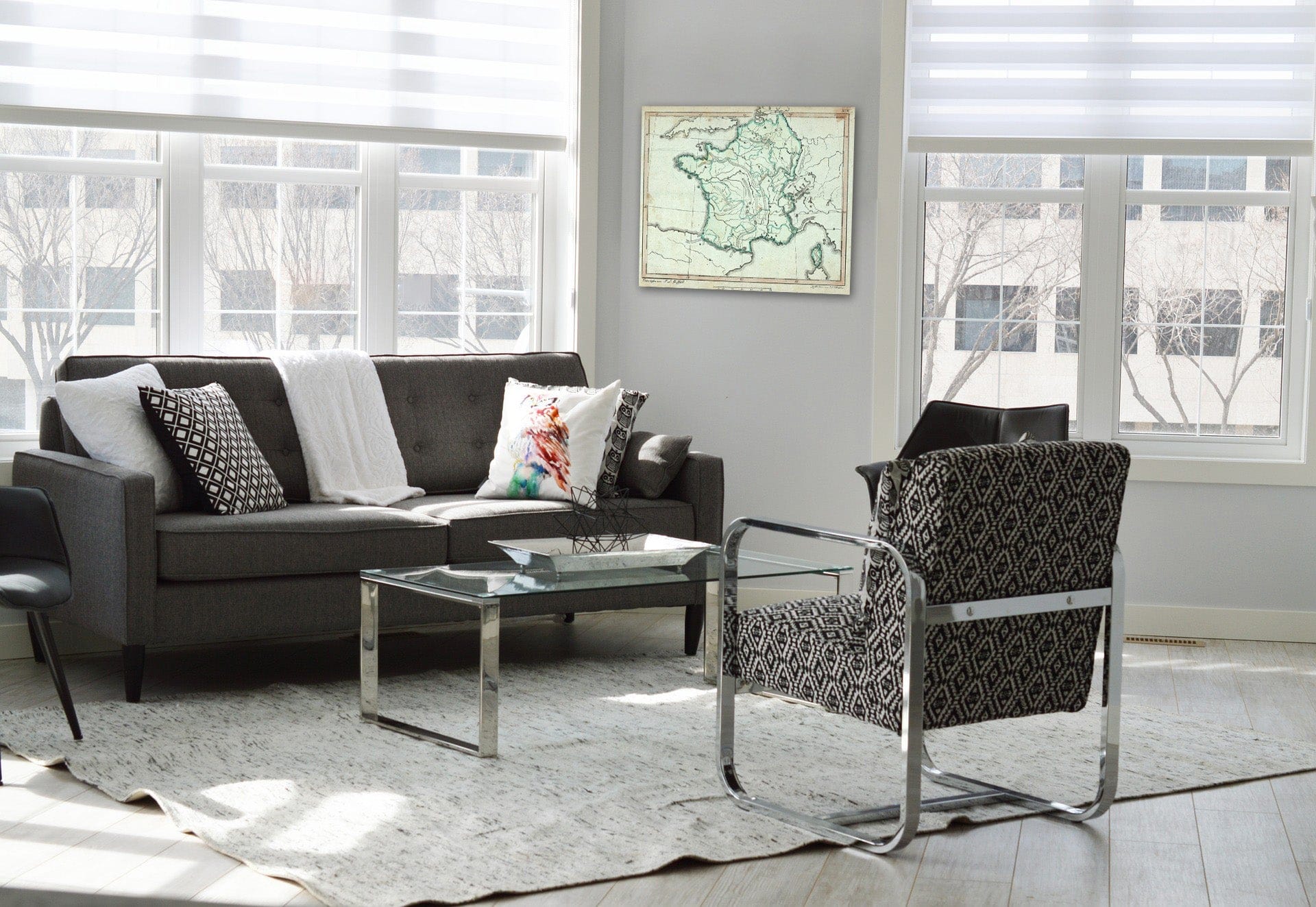 Historic Map : School Atlas Map, France. 1801 - Vintage Wall Art