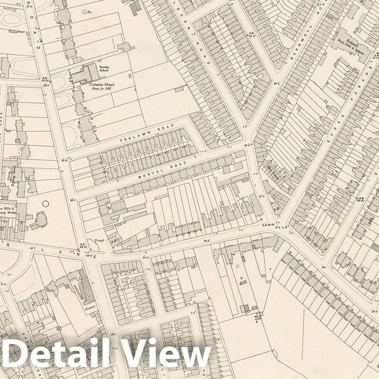 Historic Map : London (England), City Atlas Map, London Sheet XI.64 1896 - Vintage Wall Art