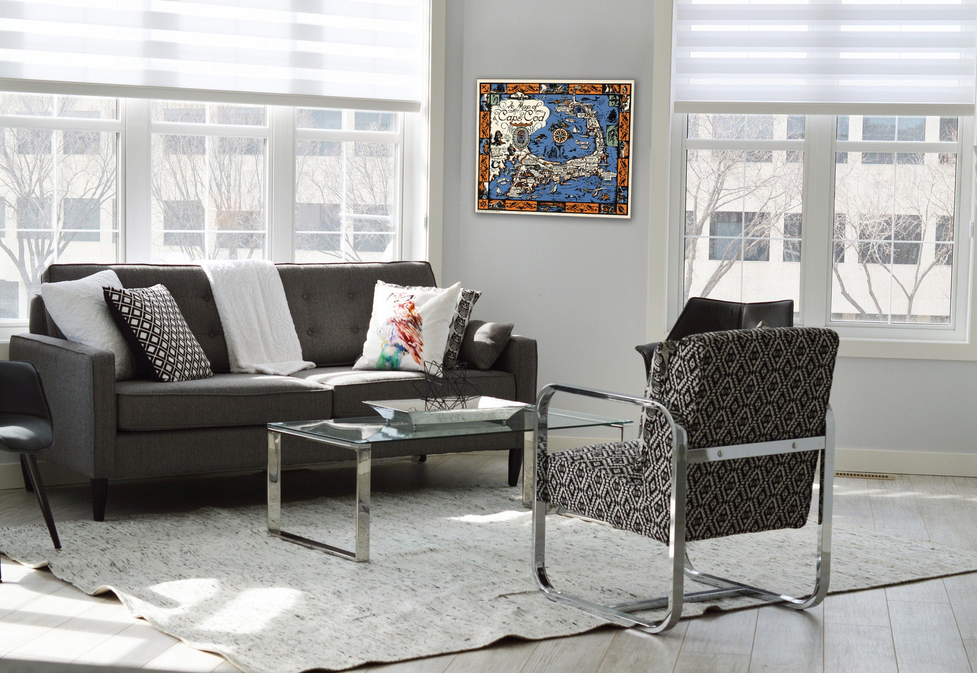 Historic Map : Cape Cod, 1930 - Vintage Wall Art