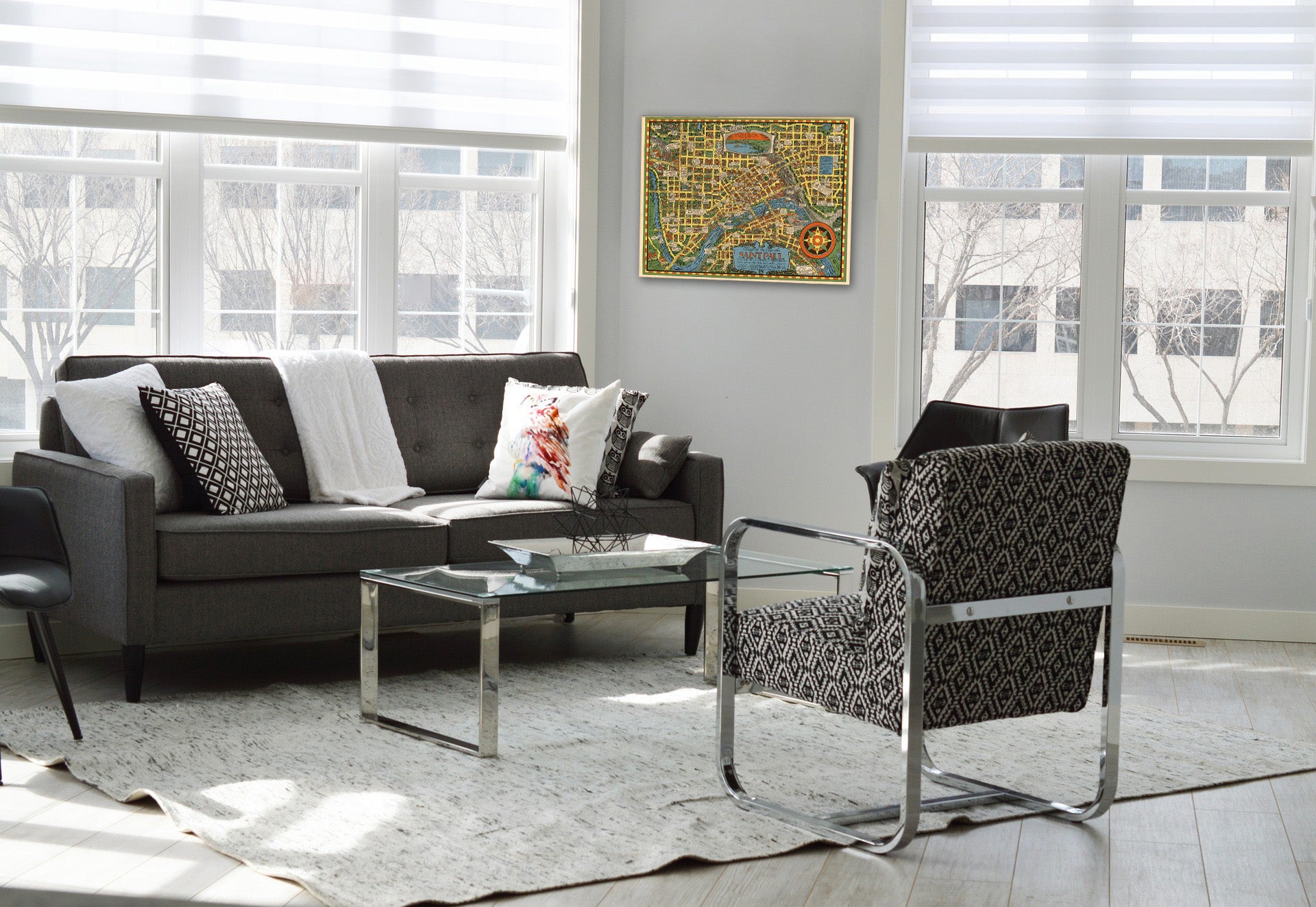 Historic Map : Saint Paul. Capital of the State of Minnesota. 1931 - Vintage Wall Art