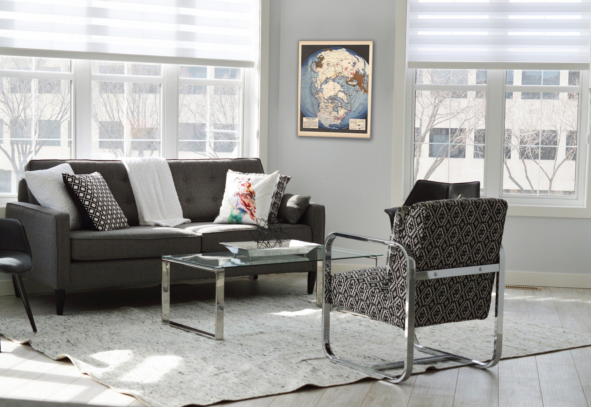 Historic Map : Arctic Arena of World War II. 1942 - Vintage Wall Art