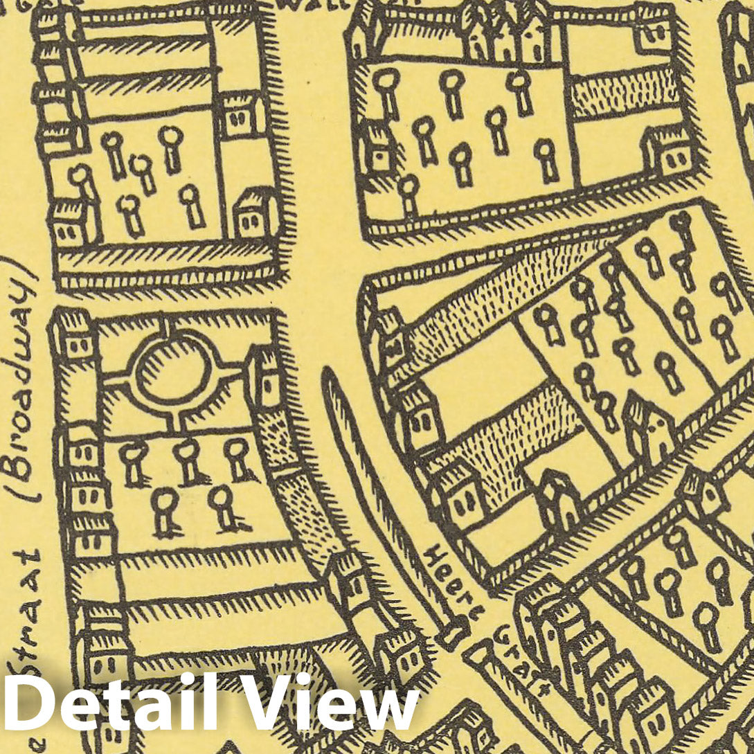 Historic Map - New Amsterdam 1664. Manhattan, New York City. 1926 - Vintage Wall Art