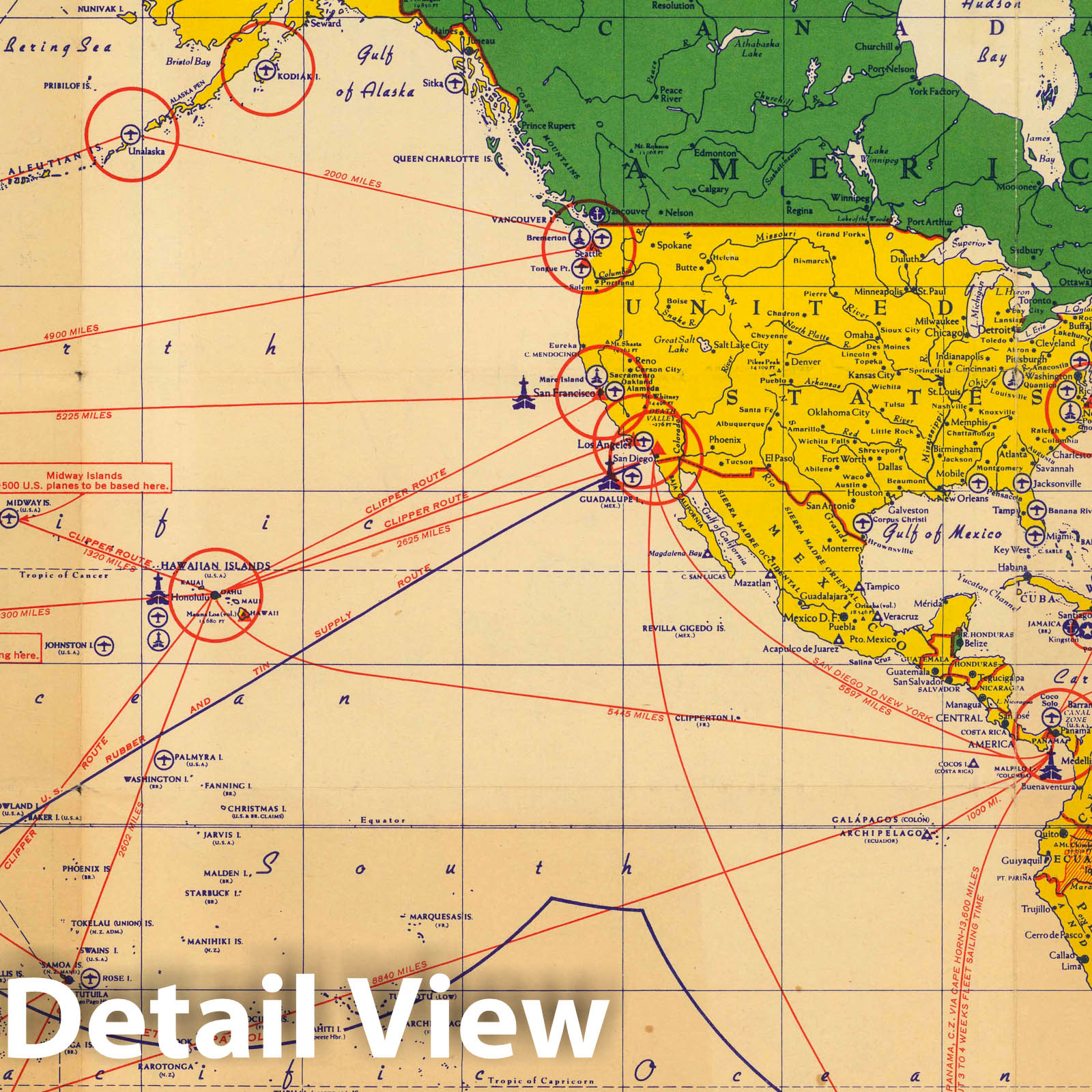 Historic Map : KLZ, Denver, 1941, International Radio News Map, Second Edition, 1941 - Vintage Wall Art