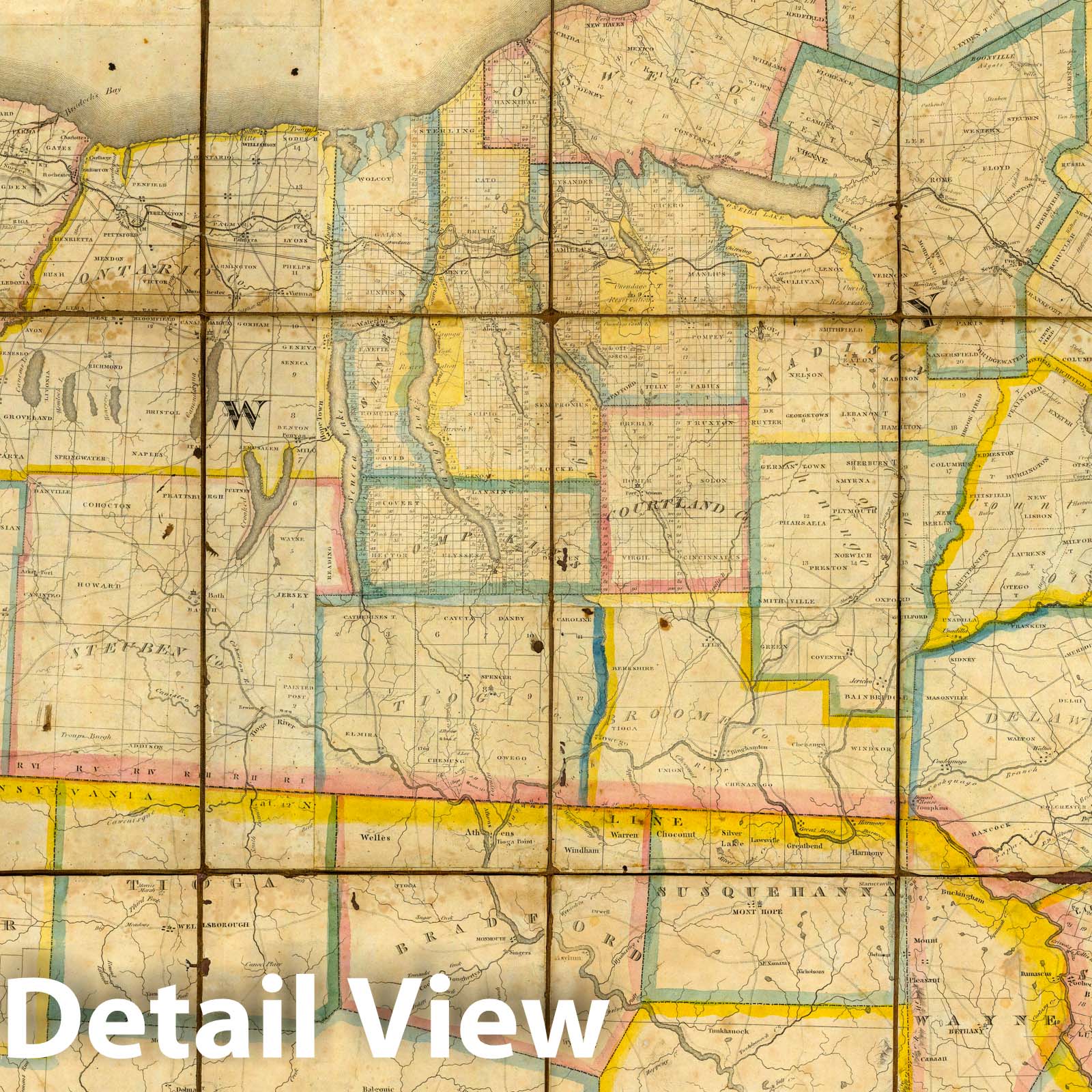 Historic Map : Map of The State of New York, 1817 - Vintage Wall Art