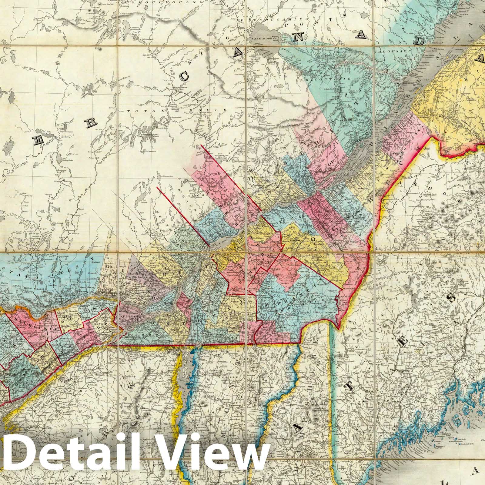 Historic Map : Map of The Provinces of Canada, 1846 - Vintage Wall Art