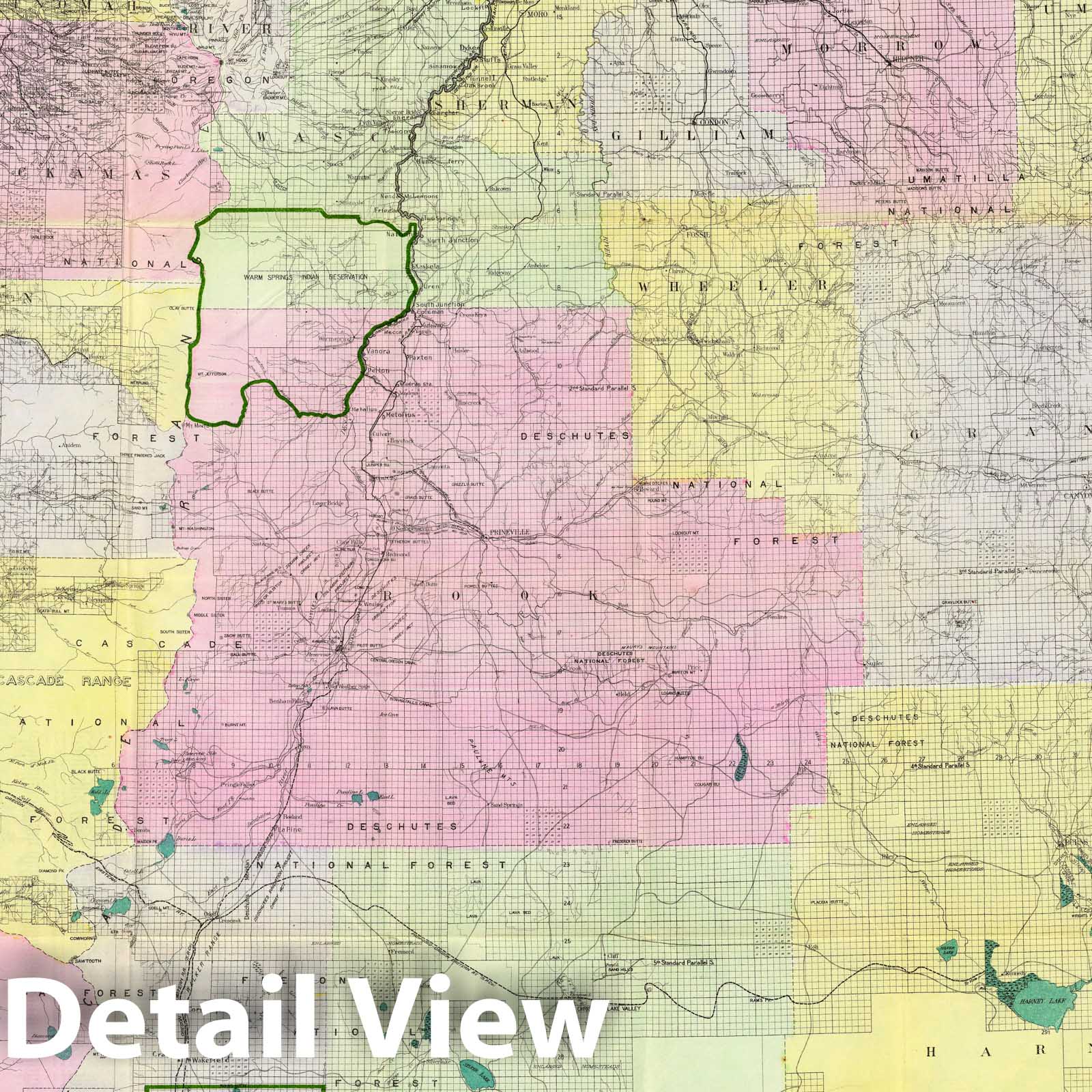 Historic Map : Pocket Map, State of Oregon. 1911 - Vintage Wall Art