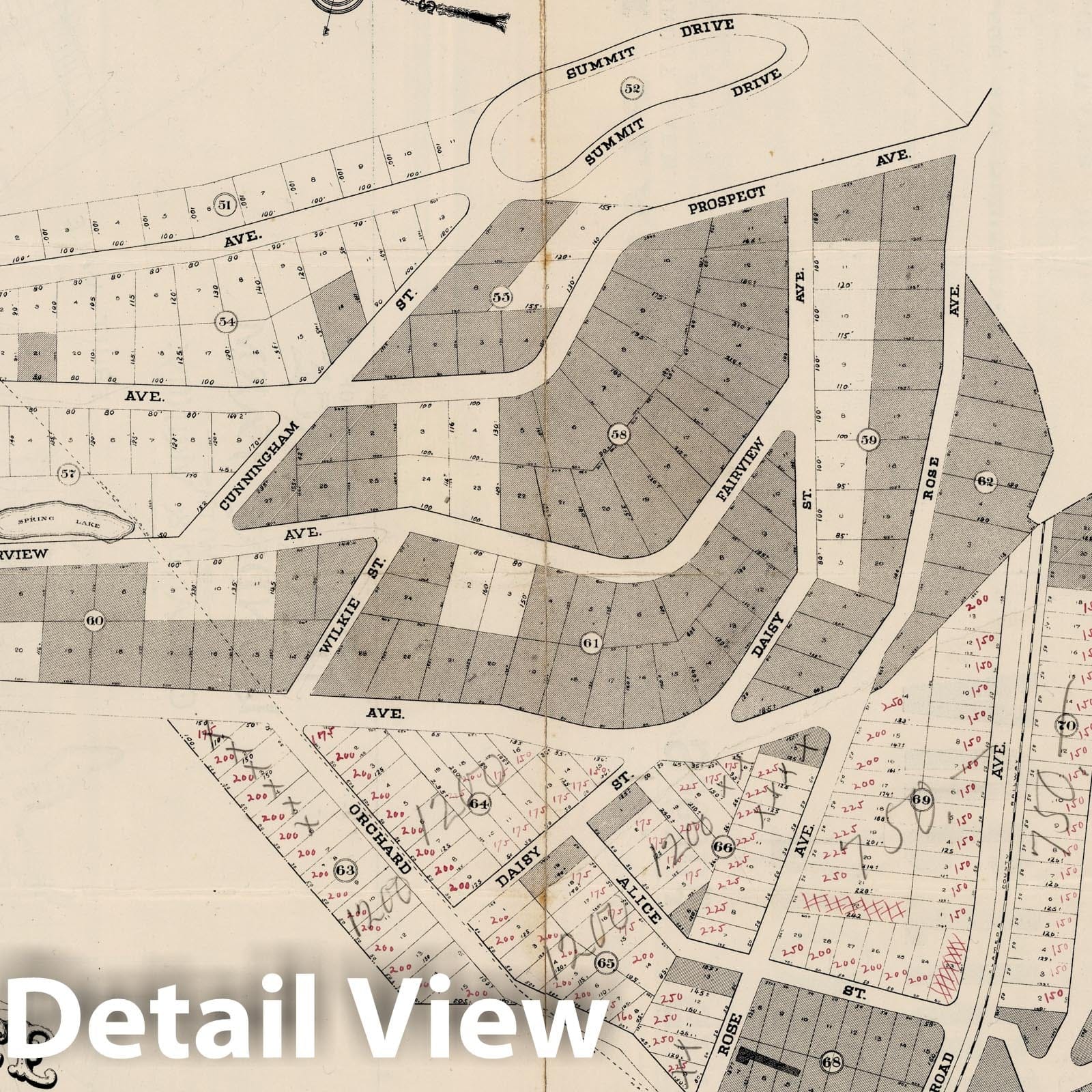 Historic Map : Real Estate, Park Place, Formerly Known As Laundry Farm 1888 v2