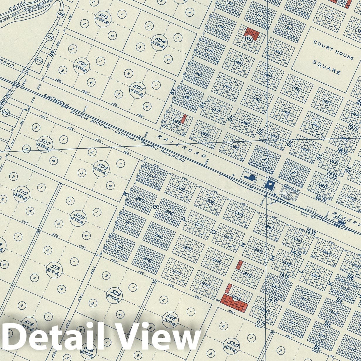 Historic Map : Map of the city of Merced : Merced Co. Cal, 1897 - Vintage Wall Art