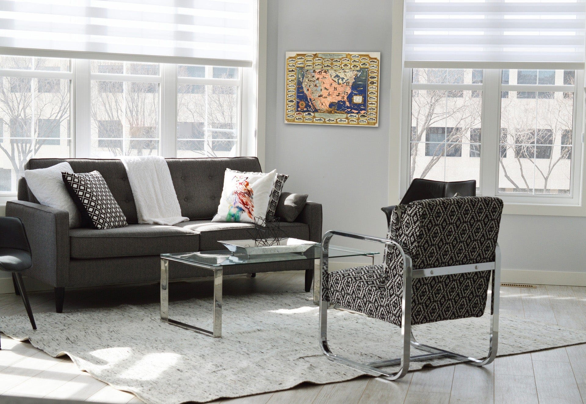 Historic Map : Game Fish Cyclopedia. 1947 - Vintage Wall Art