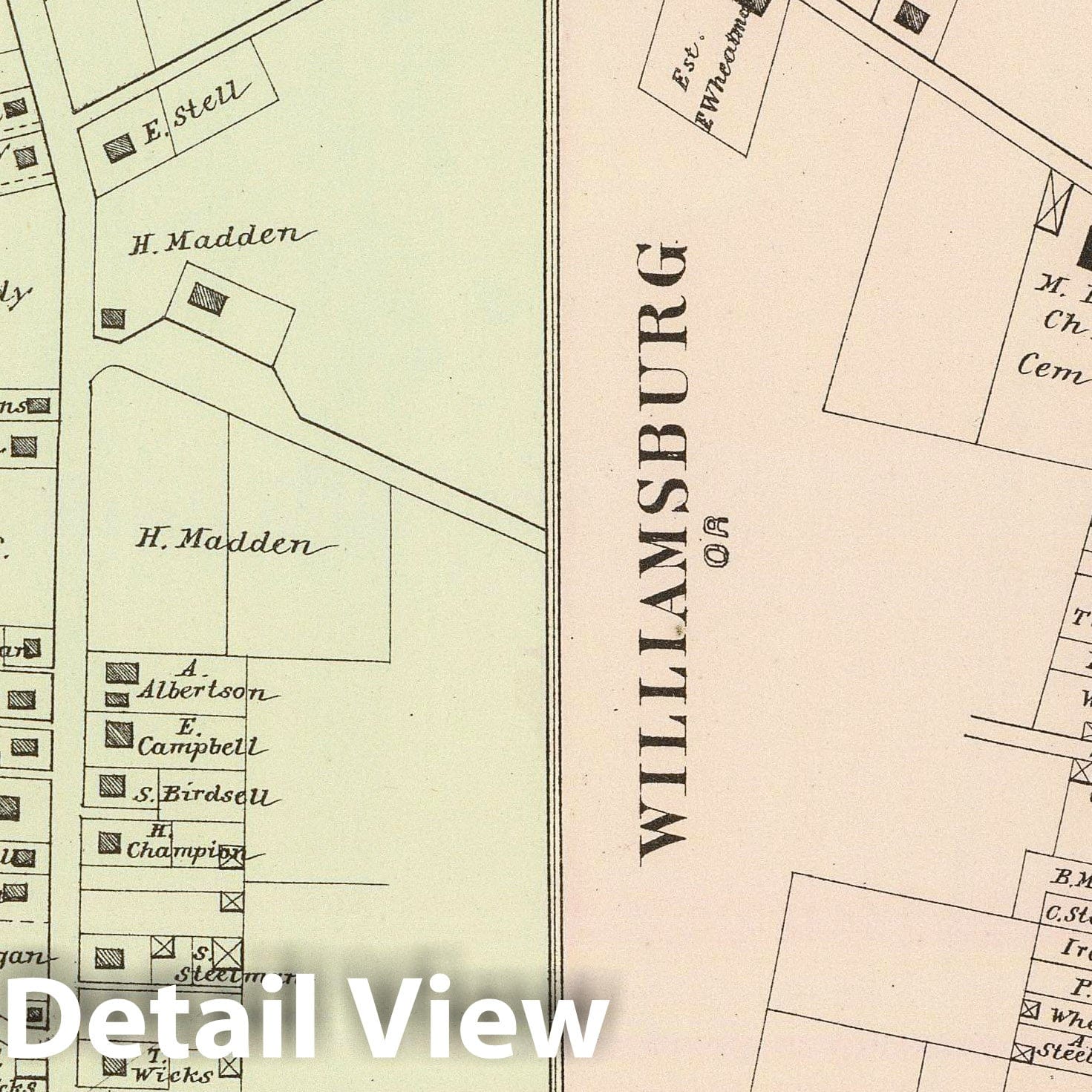 Historic Map : State Atlas Map, North, south Tuckahoe 1878 - Vintage Wall Art
