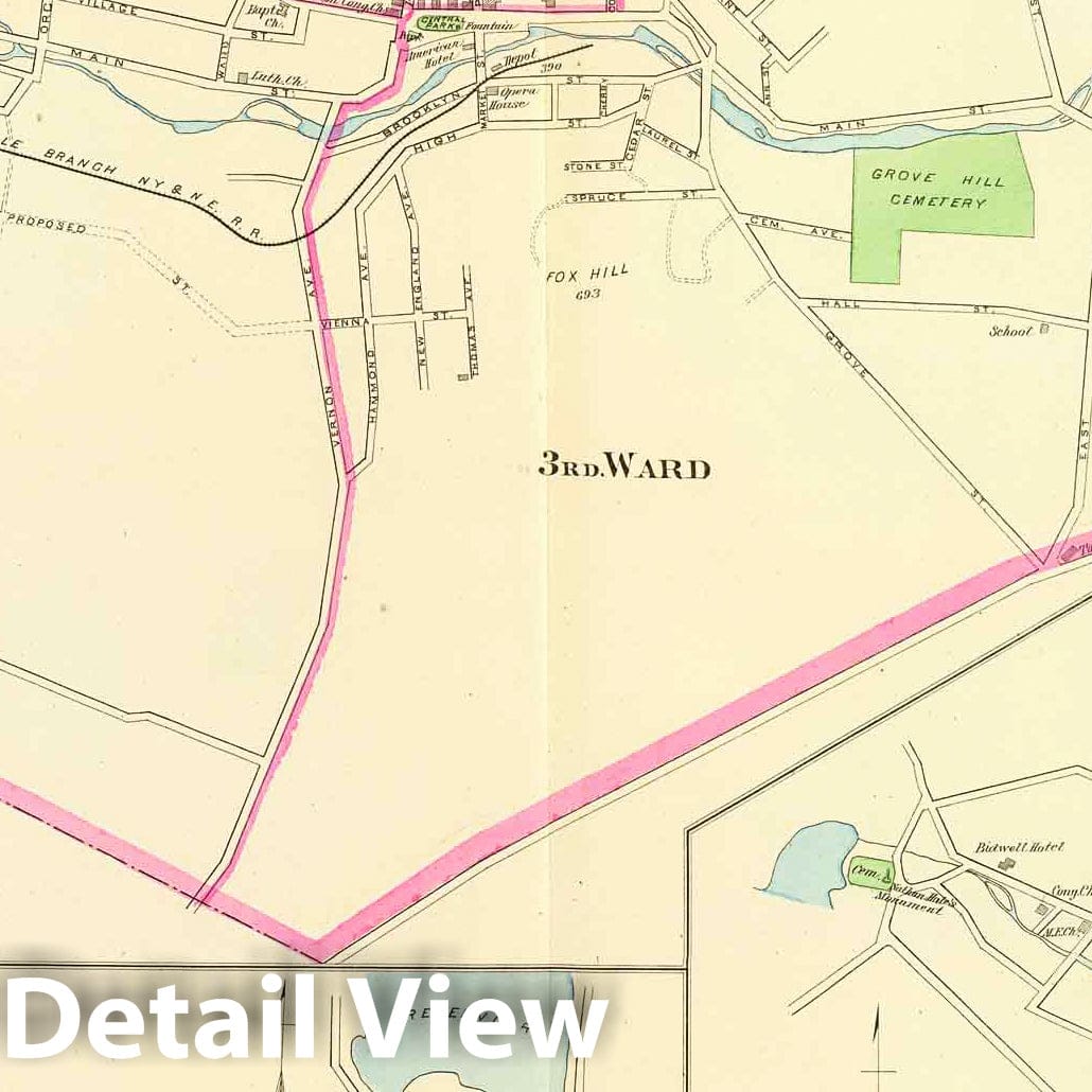 Historic Map : State Atlas Map, Rockville. 1893 - Vintage Wall Art