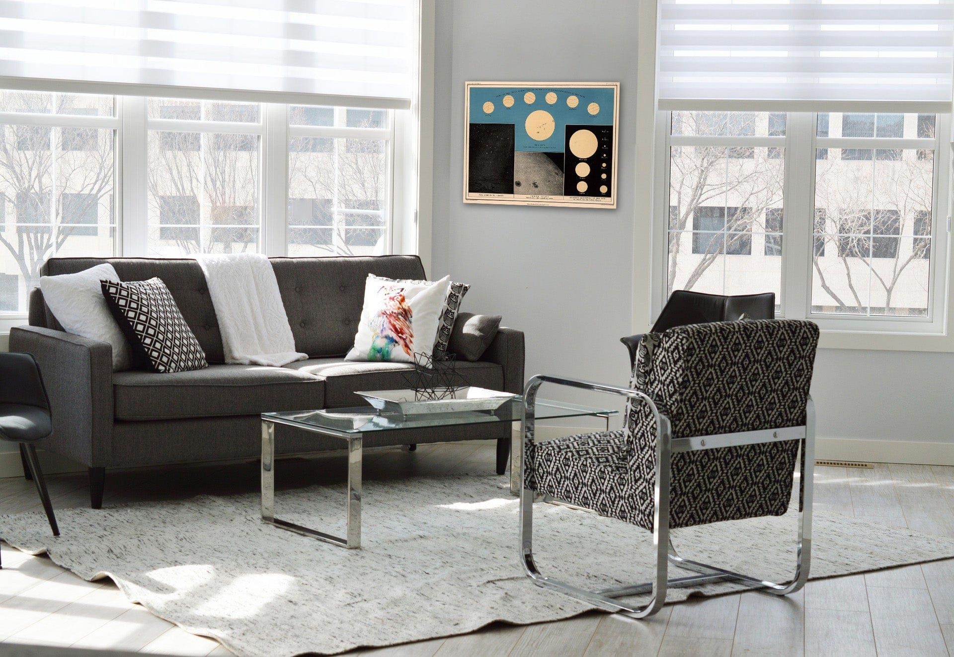 Historic Map : Celestial Atlas Map, Plate 3. Sun. 1869 - Vintage Wall Art