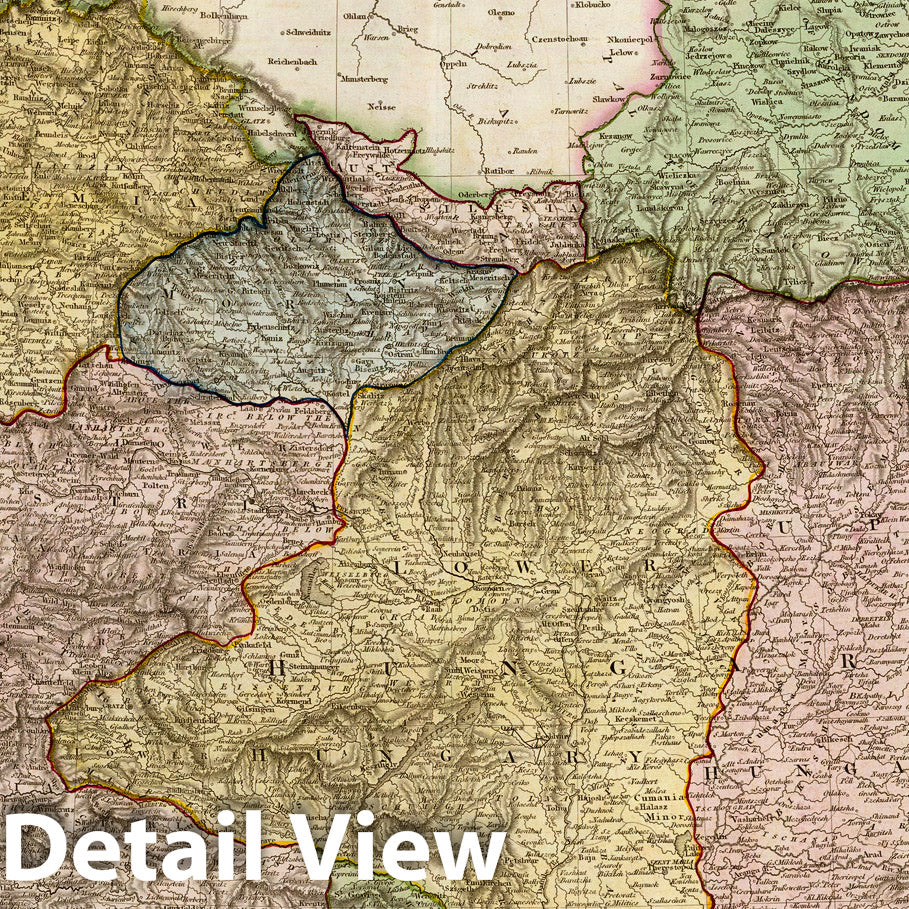 Historic Map : World Atlas Map, Austrian Dominions. 1810 - Vintage Wall Art