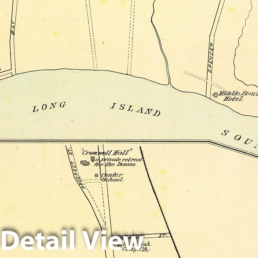 Historic Map : State Atlas Map, Westbrook, Cromwell. 1893 - Vintage Wall Art