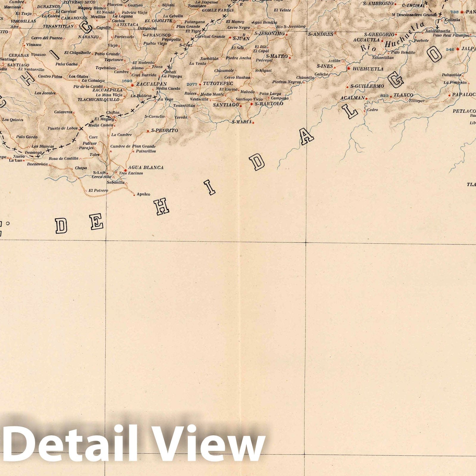 Historic Map : Veracruz (Mexico), State Atlas Map, Lam. IV. Carte General de E. de Veracruz. 1905 , Vintage Wall Art