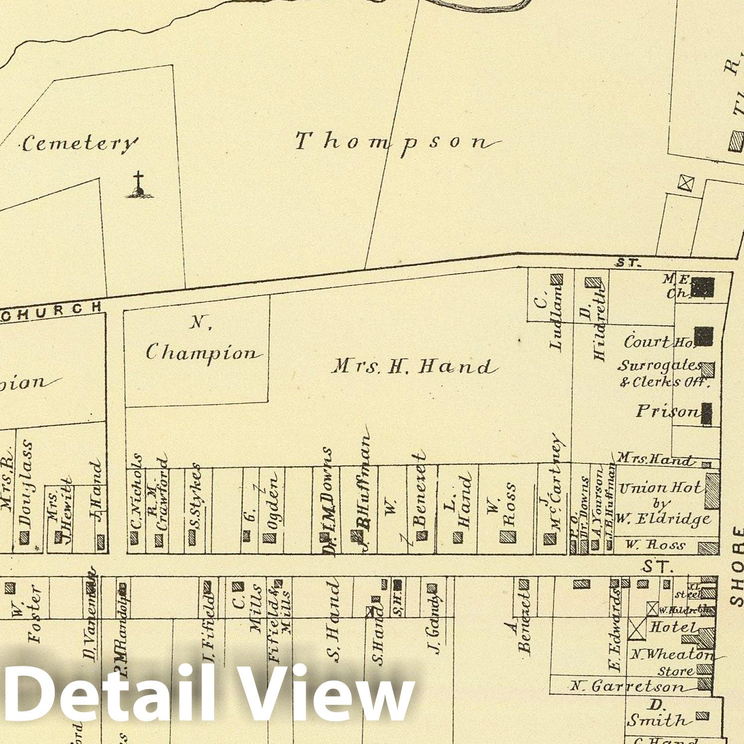 Historic Map : State Atlas Map, Cape May Court House. 1878 - Vintage Wall Art