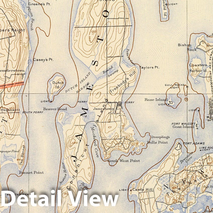 Historic Map : State Atlas Map, R.I. sheet 7. 1891 - Vintage Wall Art