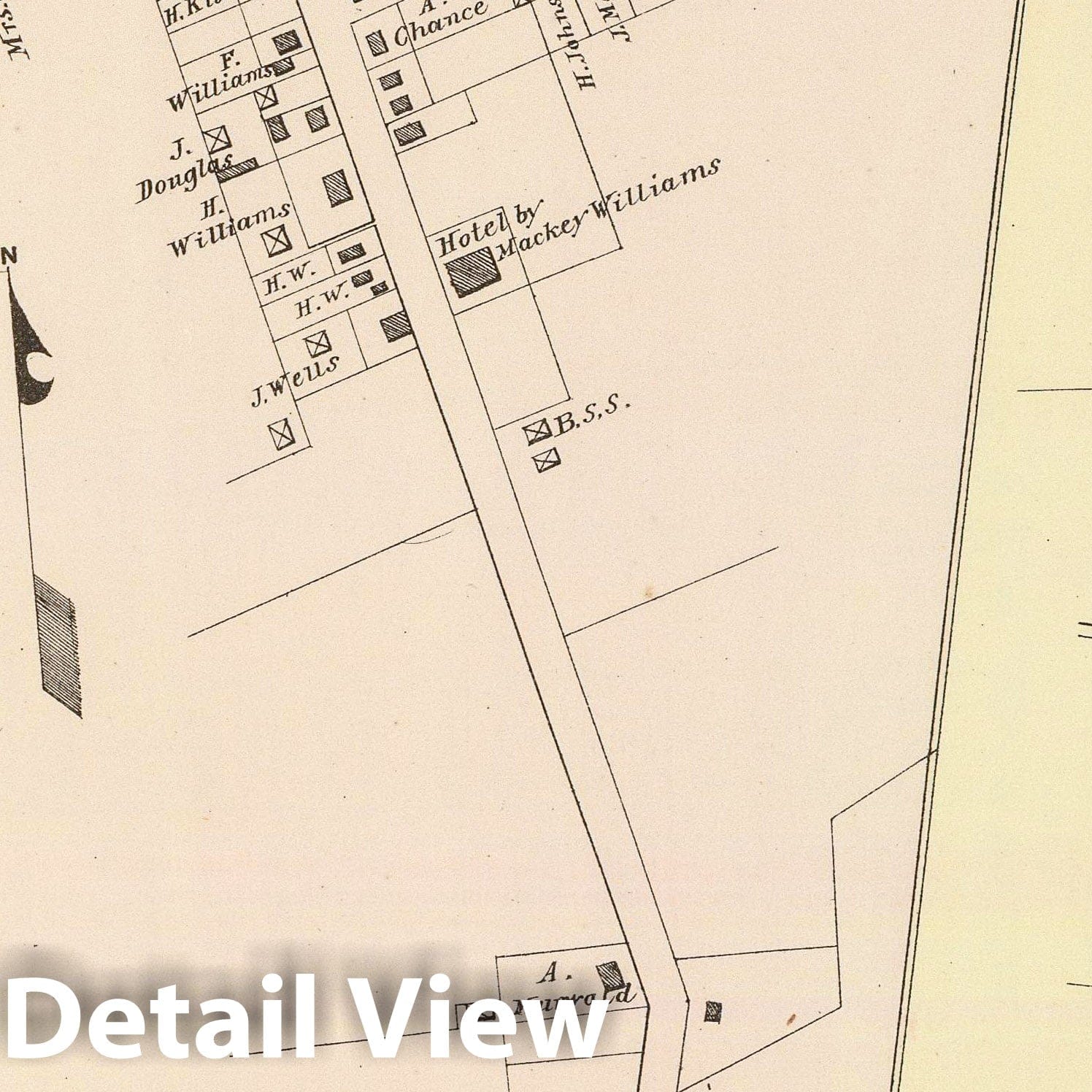 Historic Map : State Atlas Map, North, south Dennisville. 1878 - Vintage Wall Art