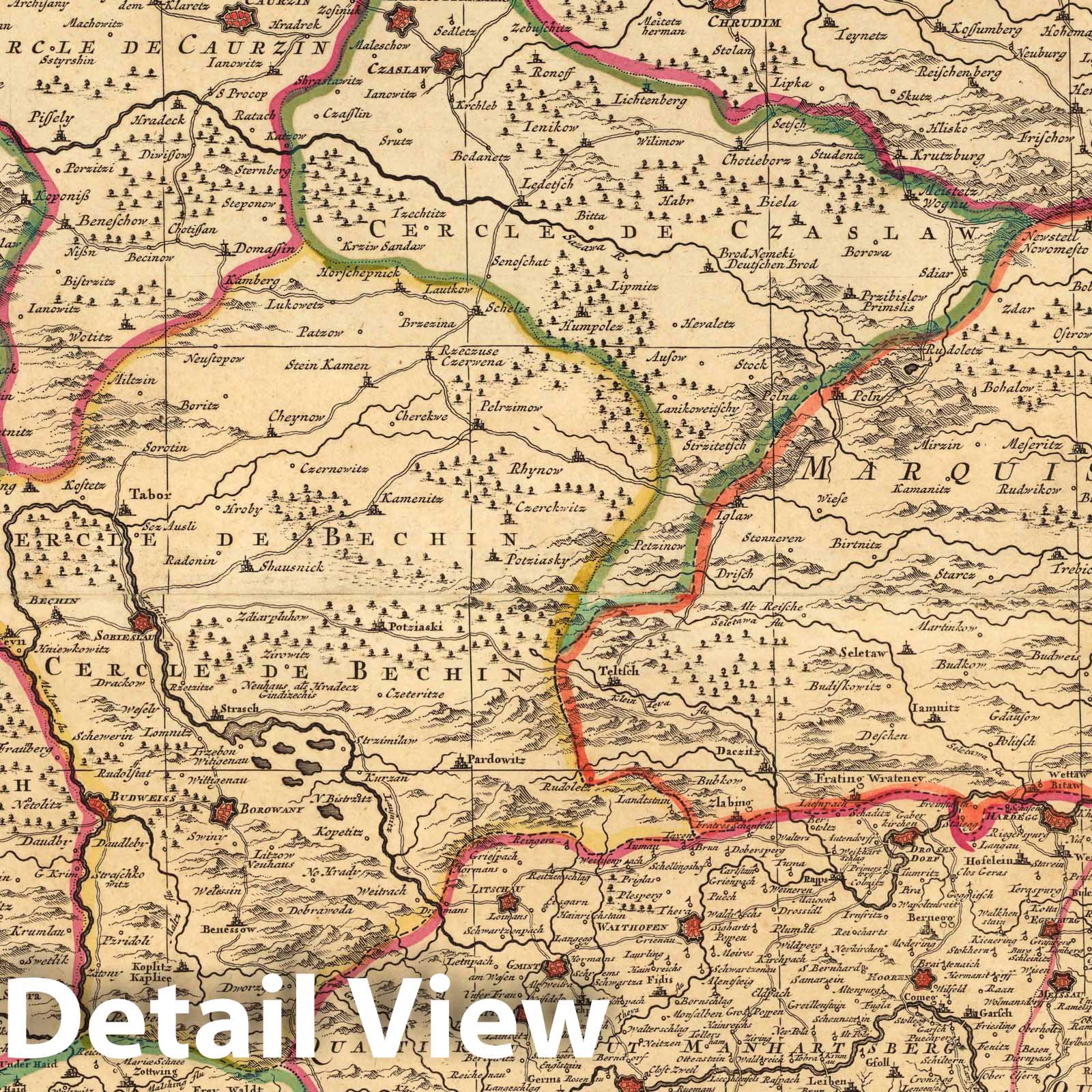 Historic Wall Map : Austria,Theatre de la Guerre en Austriche Baviere Souabe, le Tirol. 1708 , Vintage Wall Art