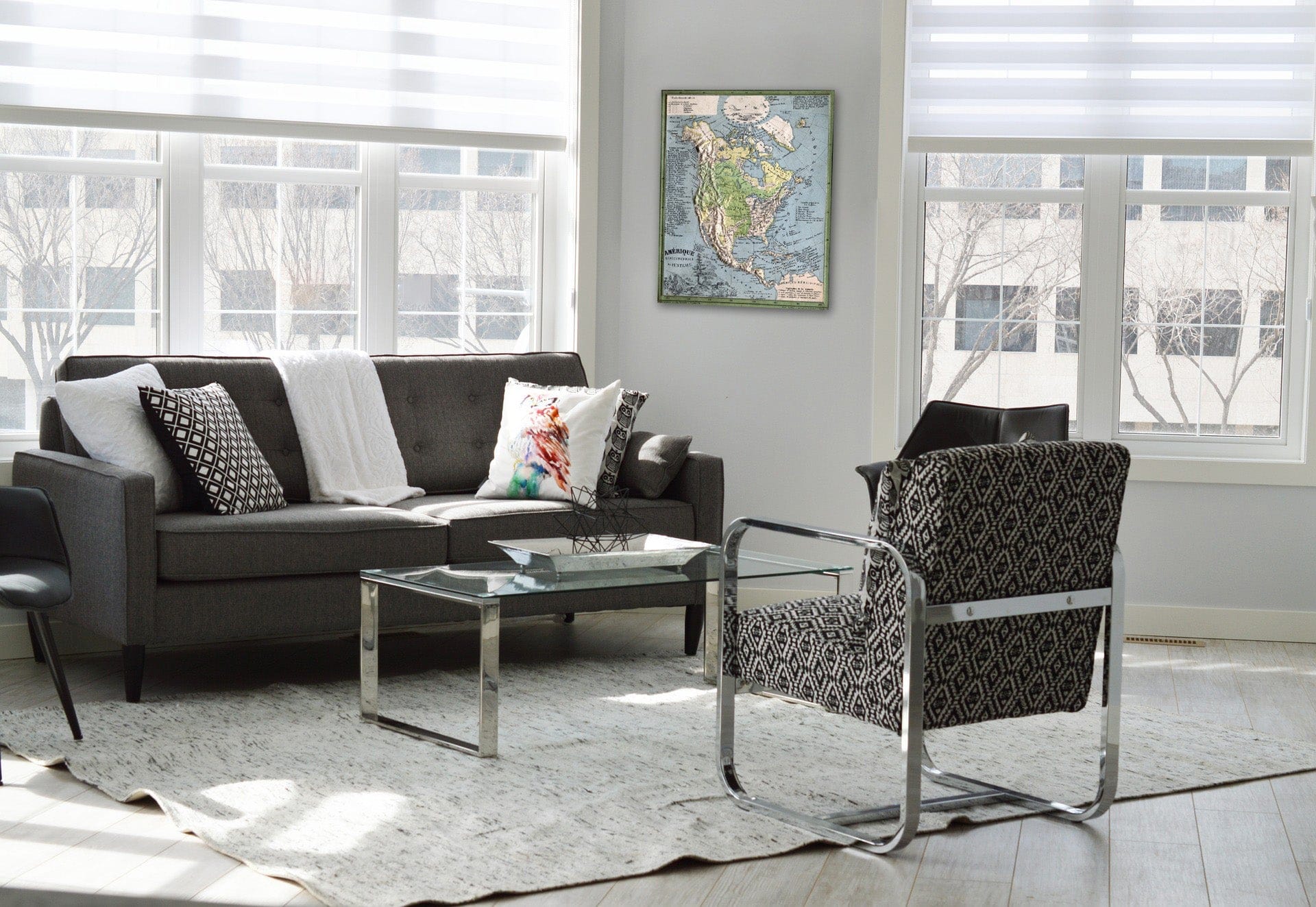 Historic Map : Case Map, Western Hemisphere. Eastern Hemisphere. 1825 - Vintage Wall Art