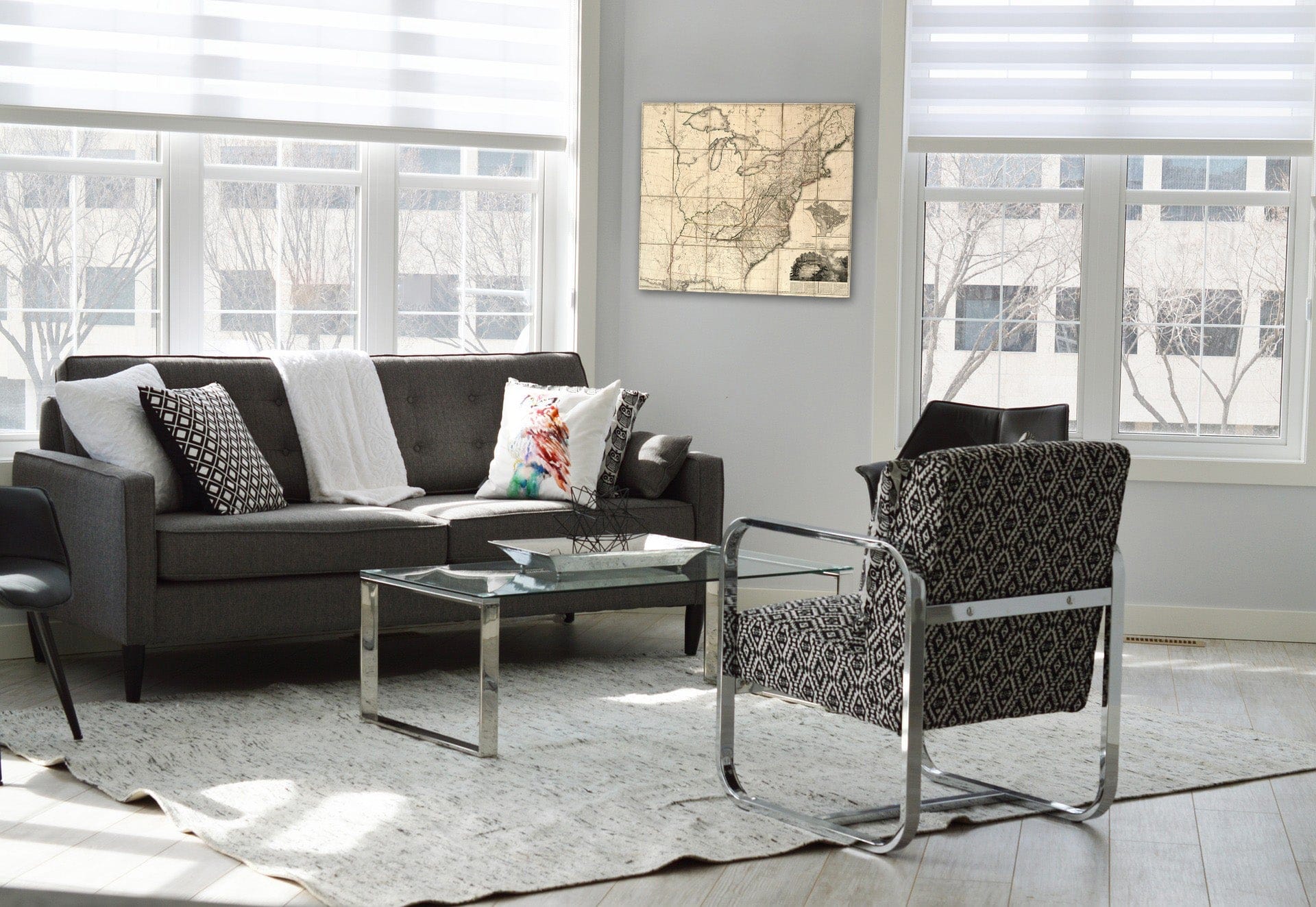 Historic Wall Map : Case Map, United States of Nth. America. 1802 - Vintage Wall Art