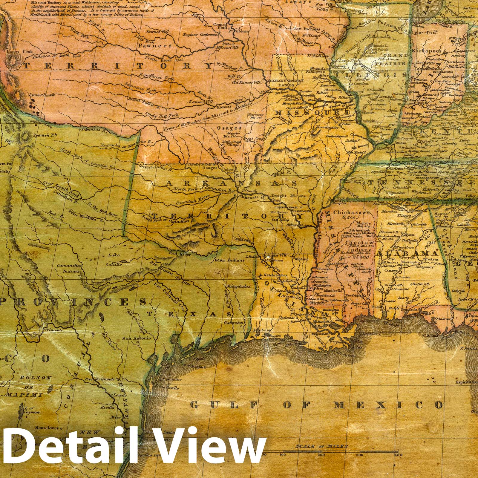 Historic Map : Wall Map, United States. 1831 - Vintage Wall Art