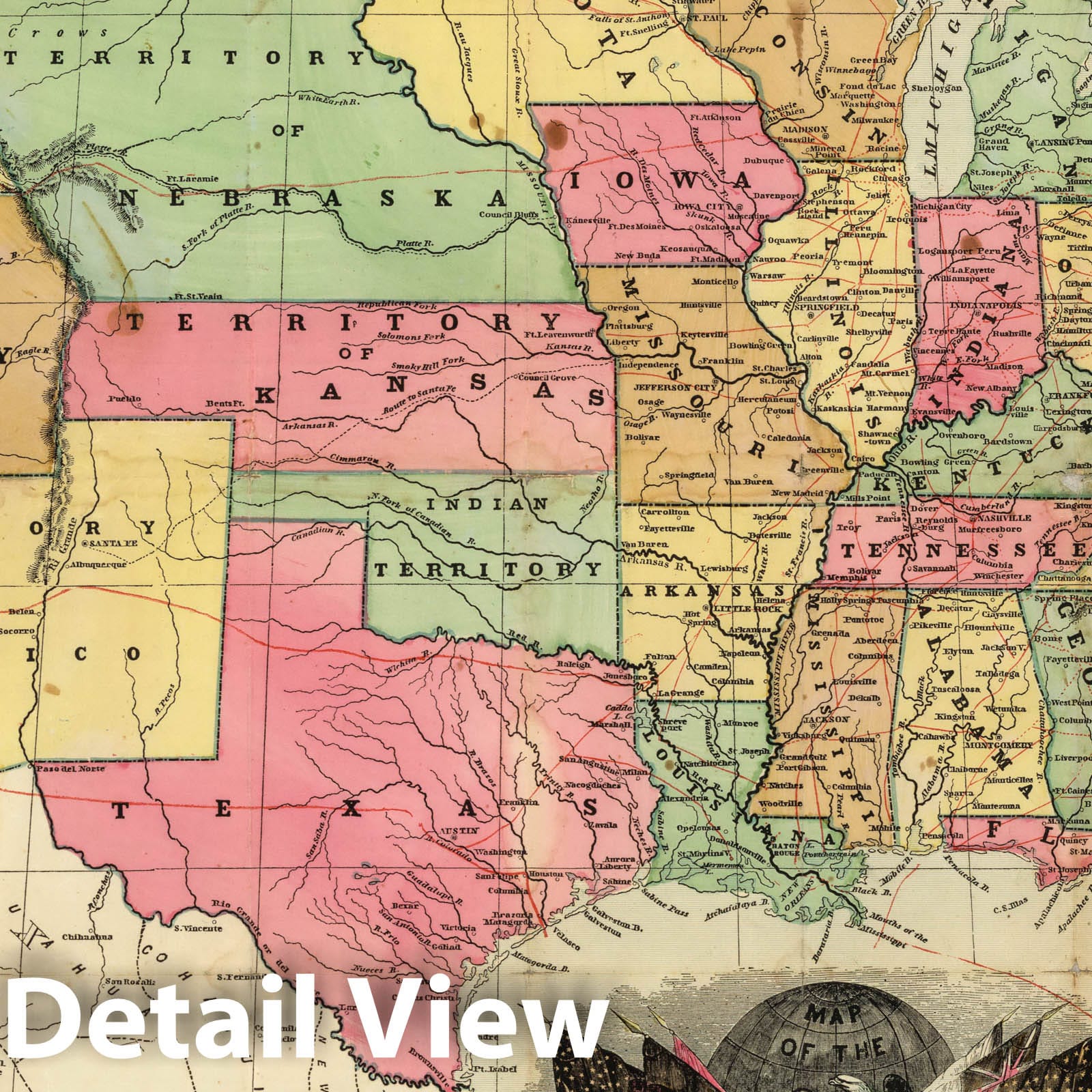 Historic Map : Map of The United States, 1854 v2
