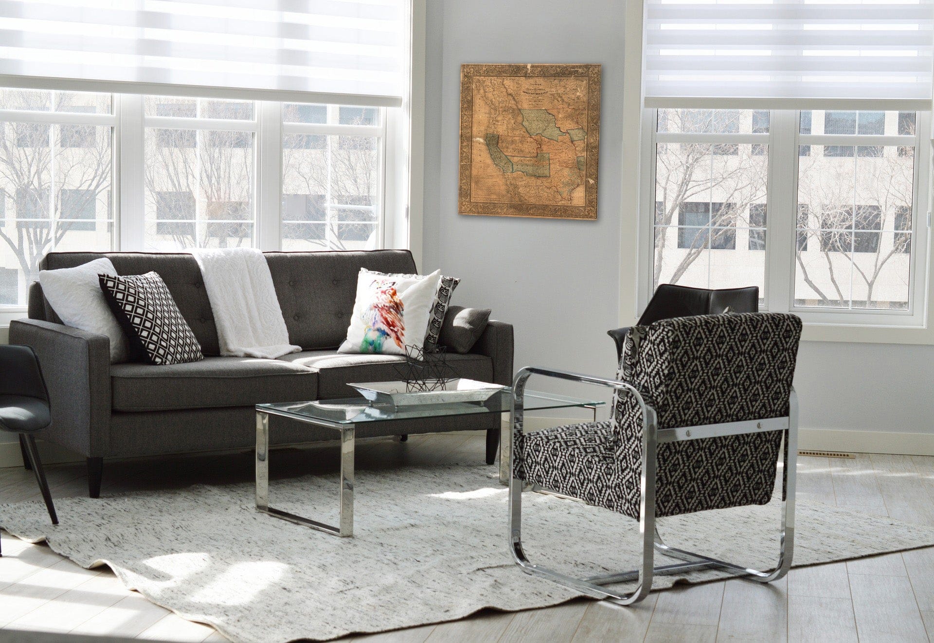 Historic Map : A New Map of The States of Texas & California, 1852 - Vintage Wall Art