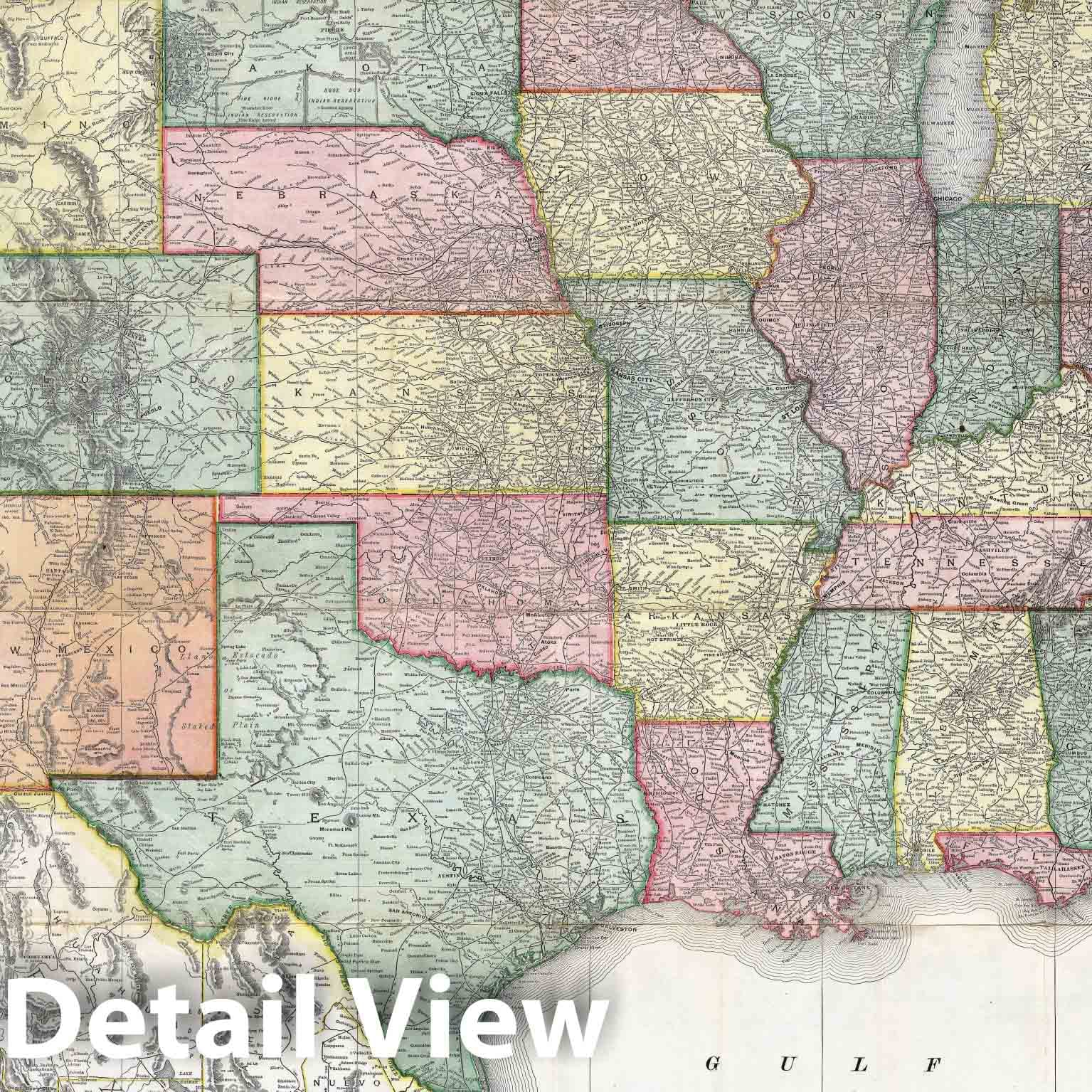 Historic Map - Railroad Map of The United States, 1907, - Vintage Wall Art