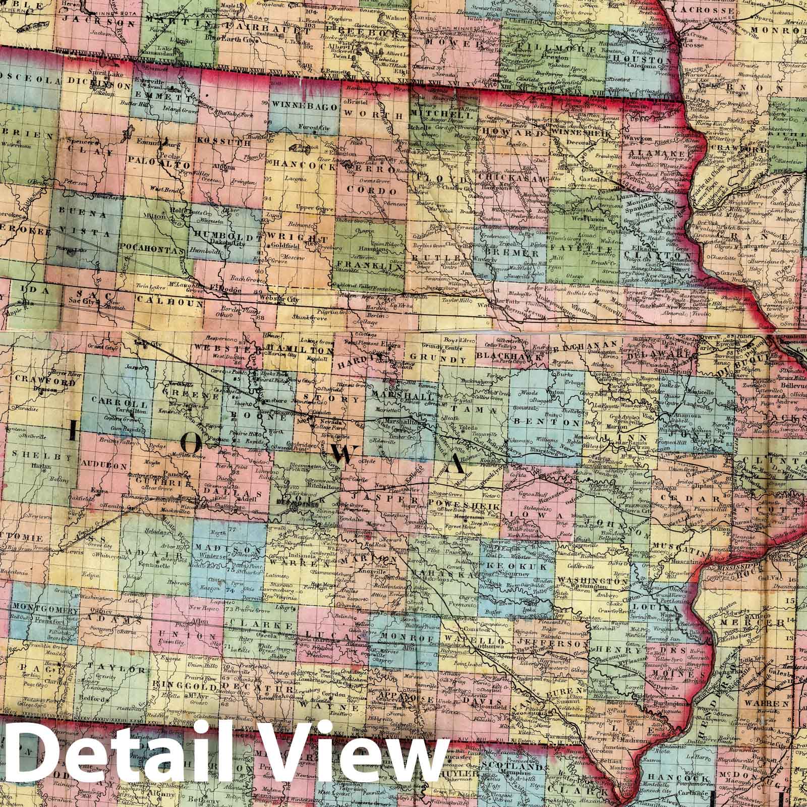 Historic Map : Composite: Map of The North Western States, 1866 - Vintage Wall Art