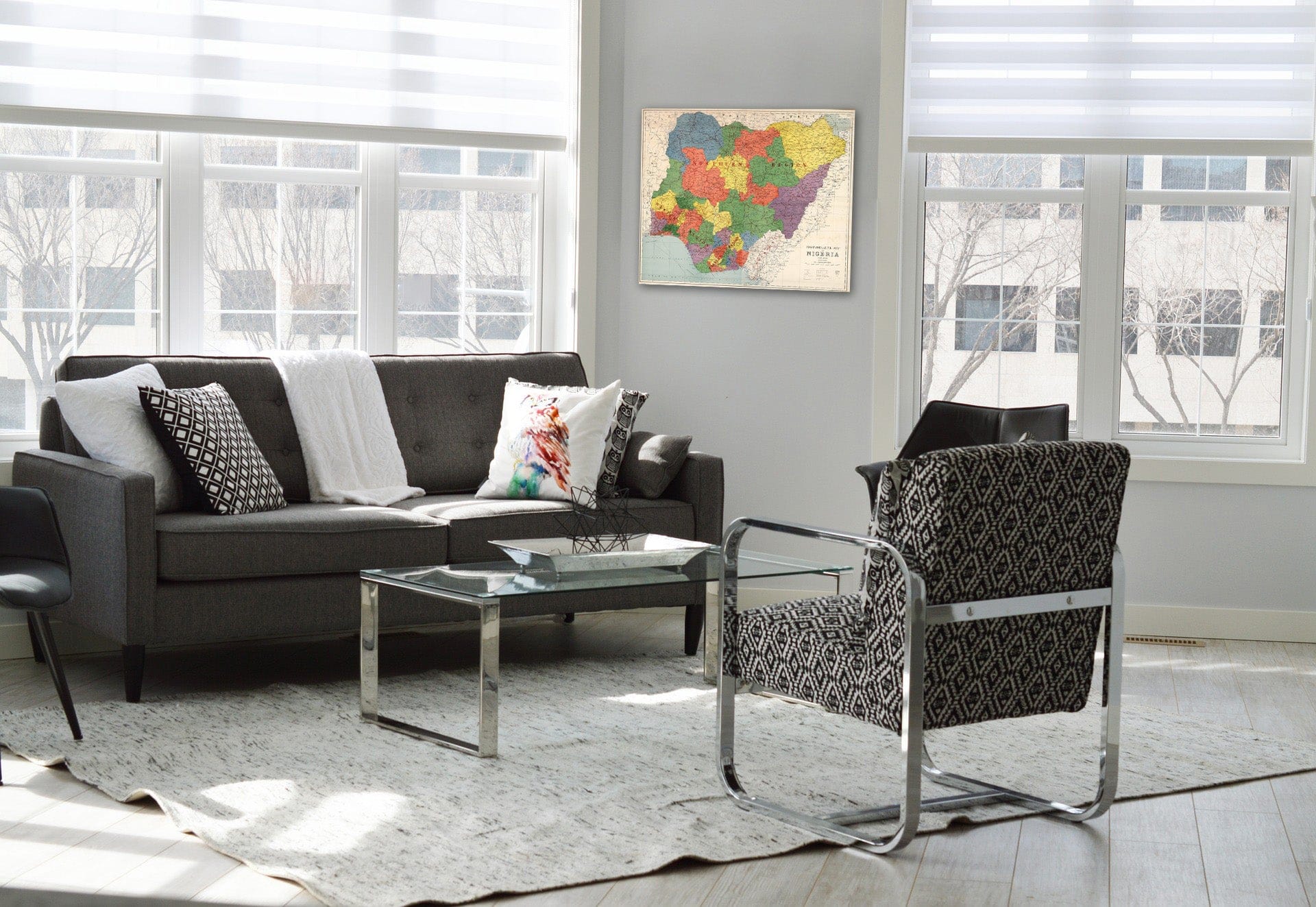 Historic Map : Wall Map, Nigeria - Political: 1924. 1960 - Vintage Wall Art