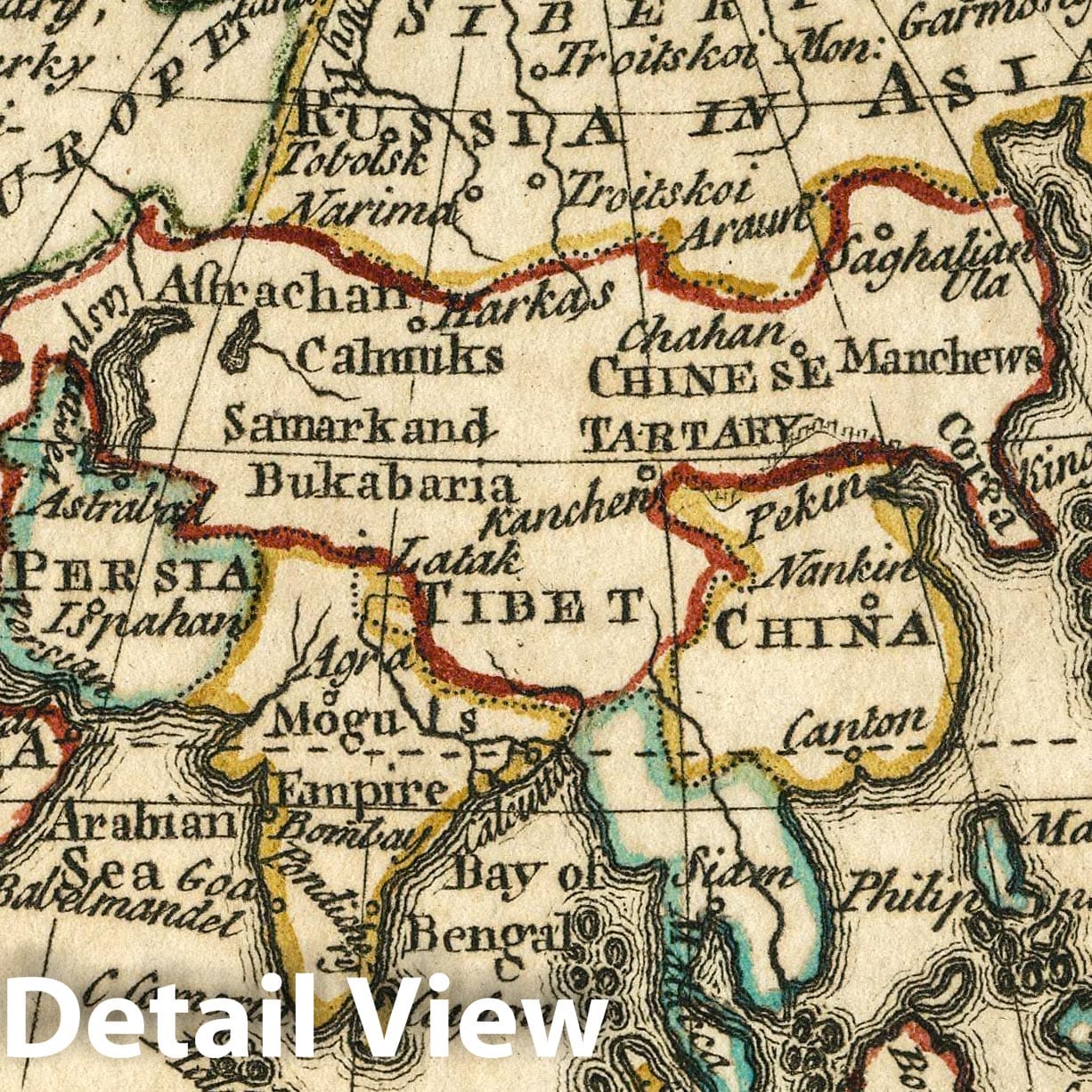 Historic Map : Asia. (to accompany) Atlas Minimus or a New Set of Pocket Maps of The Several Empires, Kingdoms and States of The Known World, 1758 Atlas - Vintage Wall Art