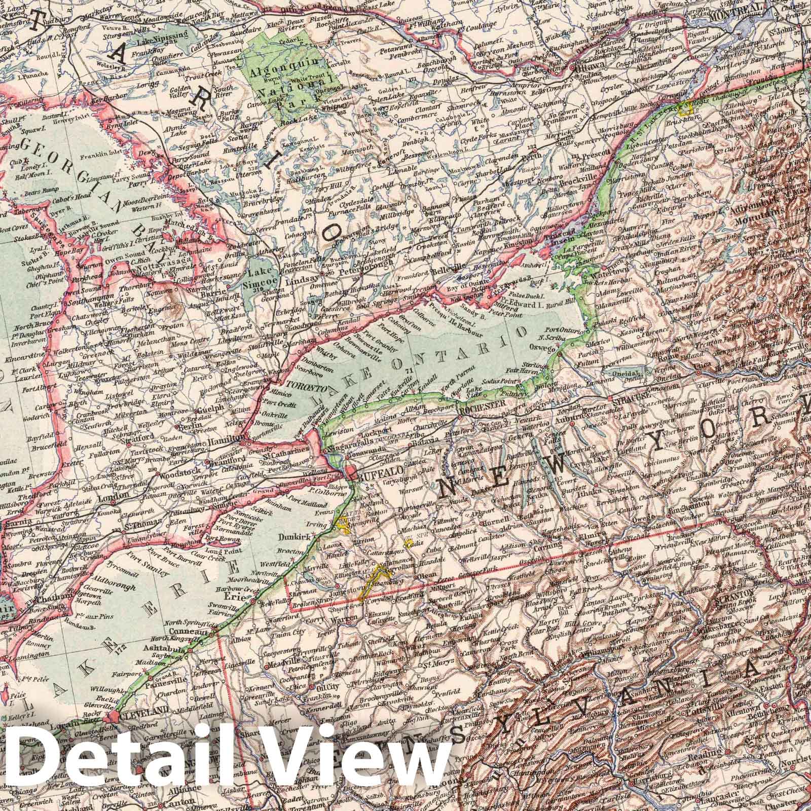 Historic Map : United States, East 99. Vereinigte Staaten NO. United States NE, 1925 Atlas , Vintage Wall Art