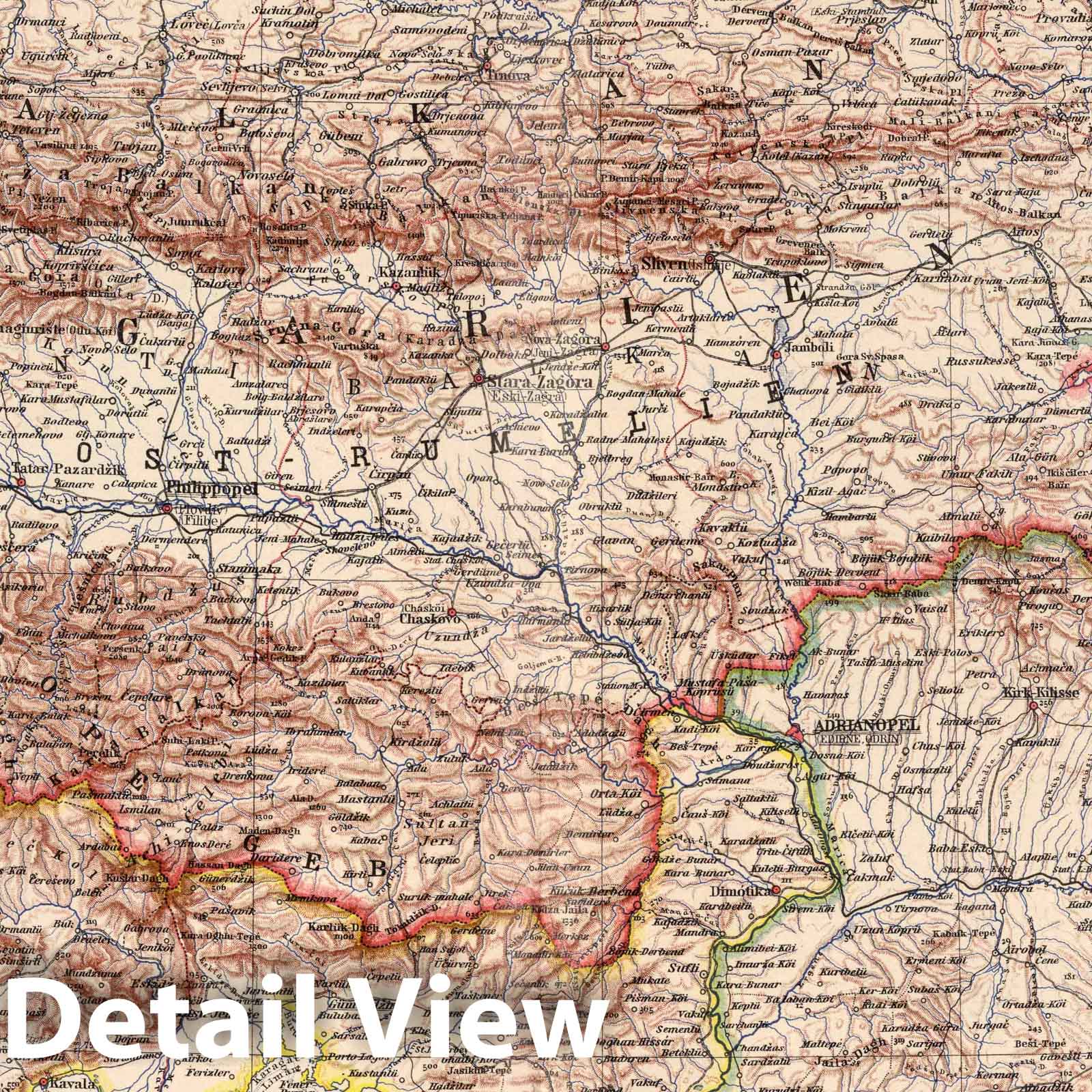 Historic Map : Bulgaria, 55. Bulgarien. Bulgaria, 1925 Atlas , Vintage Wall Art