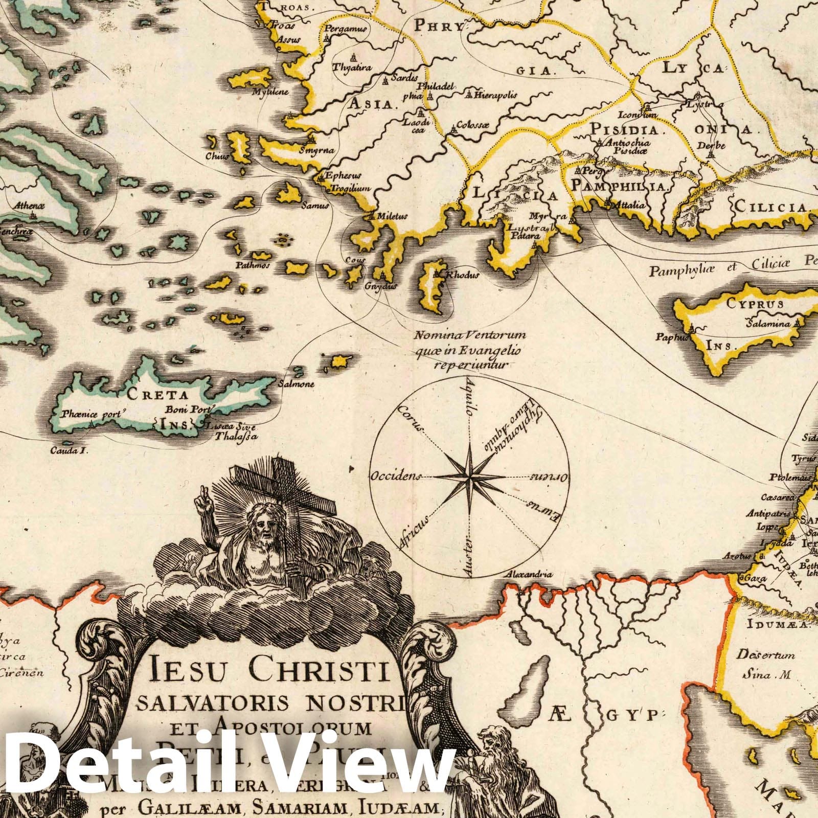 Historic Map : 1665 Our Savior and the Apostles of Jesus Christ, Peter and Paul - Vintage Wall Art