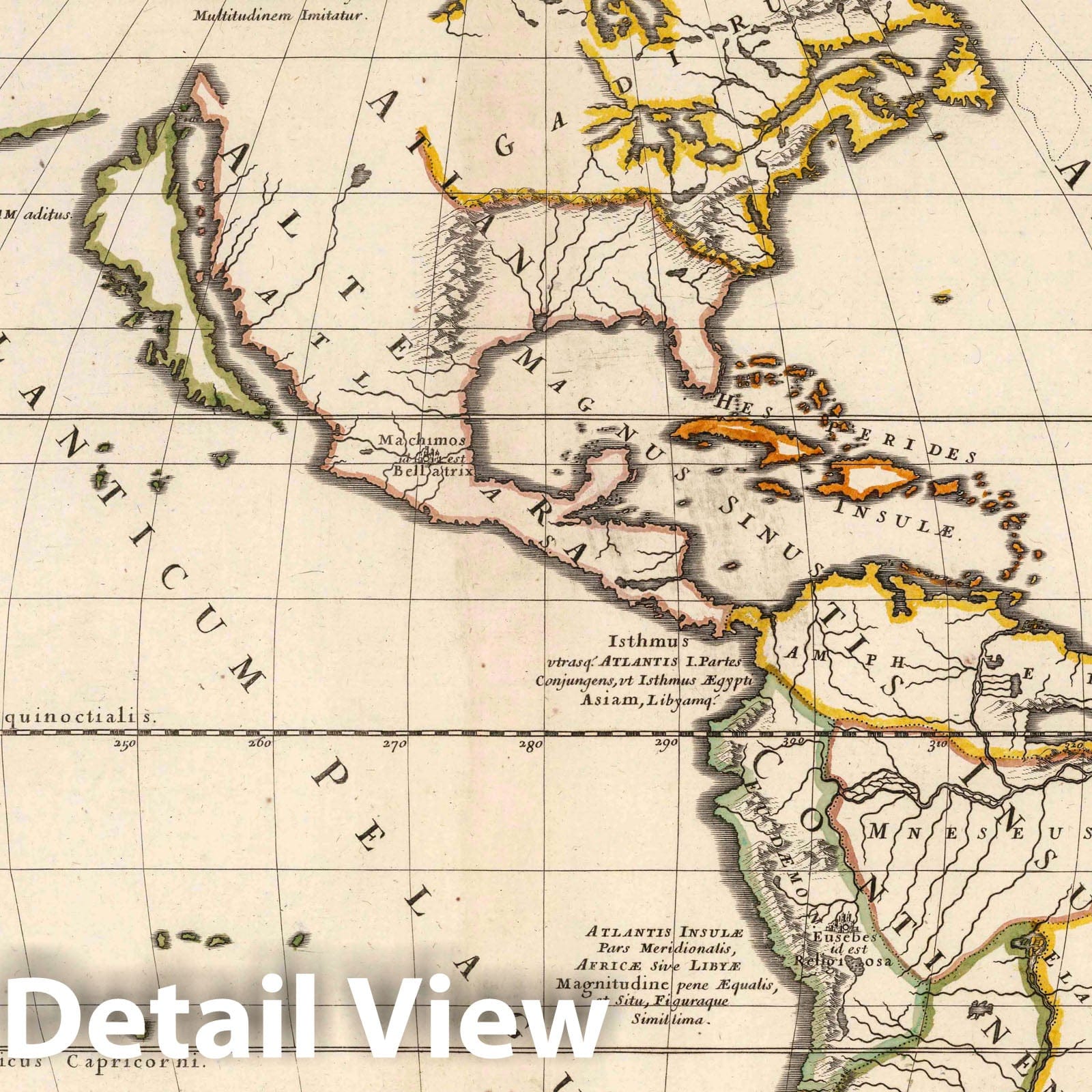 Historic Map : 1690 New World. - Vintage Wall Art