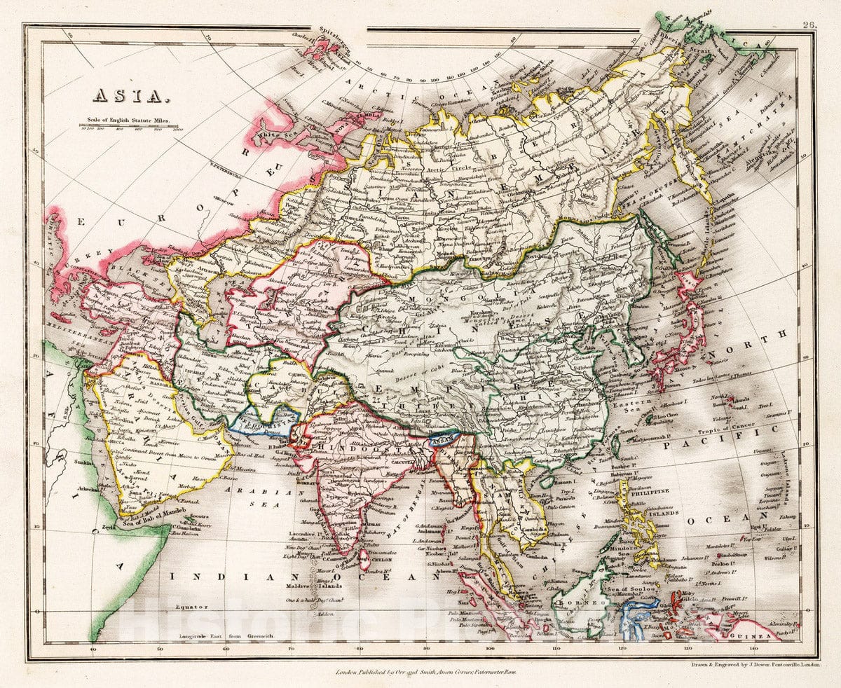 Historic Map : 1832 Asia. v2 - Vintage Wall Art – Historic Pictoric