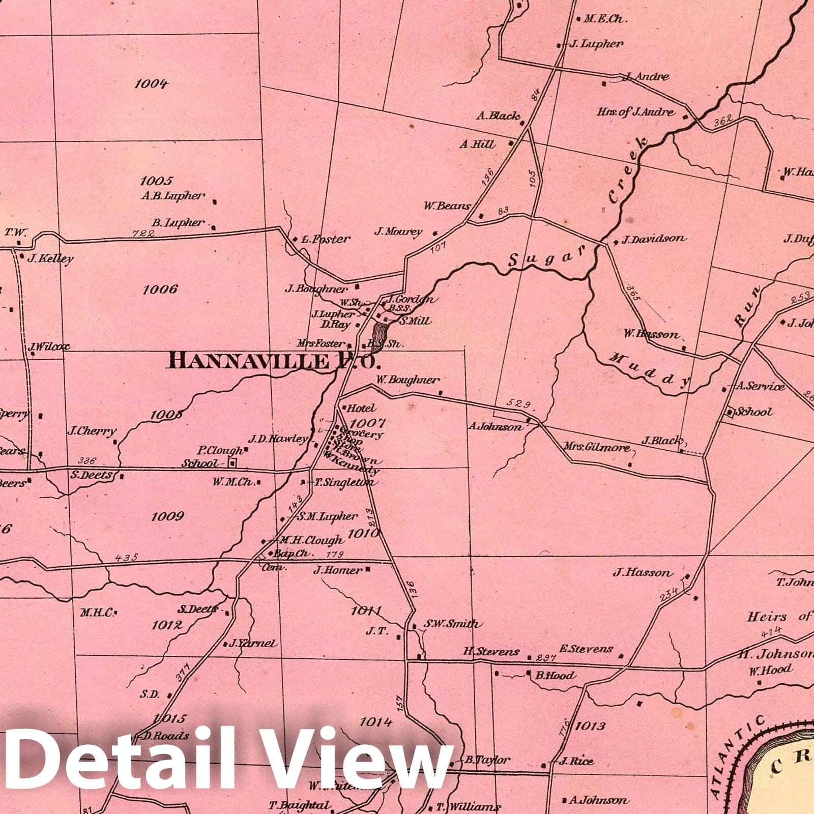 Historic Map : 1865 Canal Township. - Vintage Wall Art