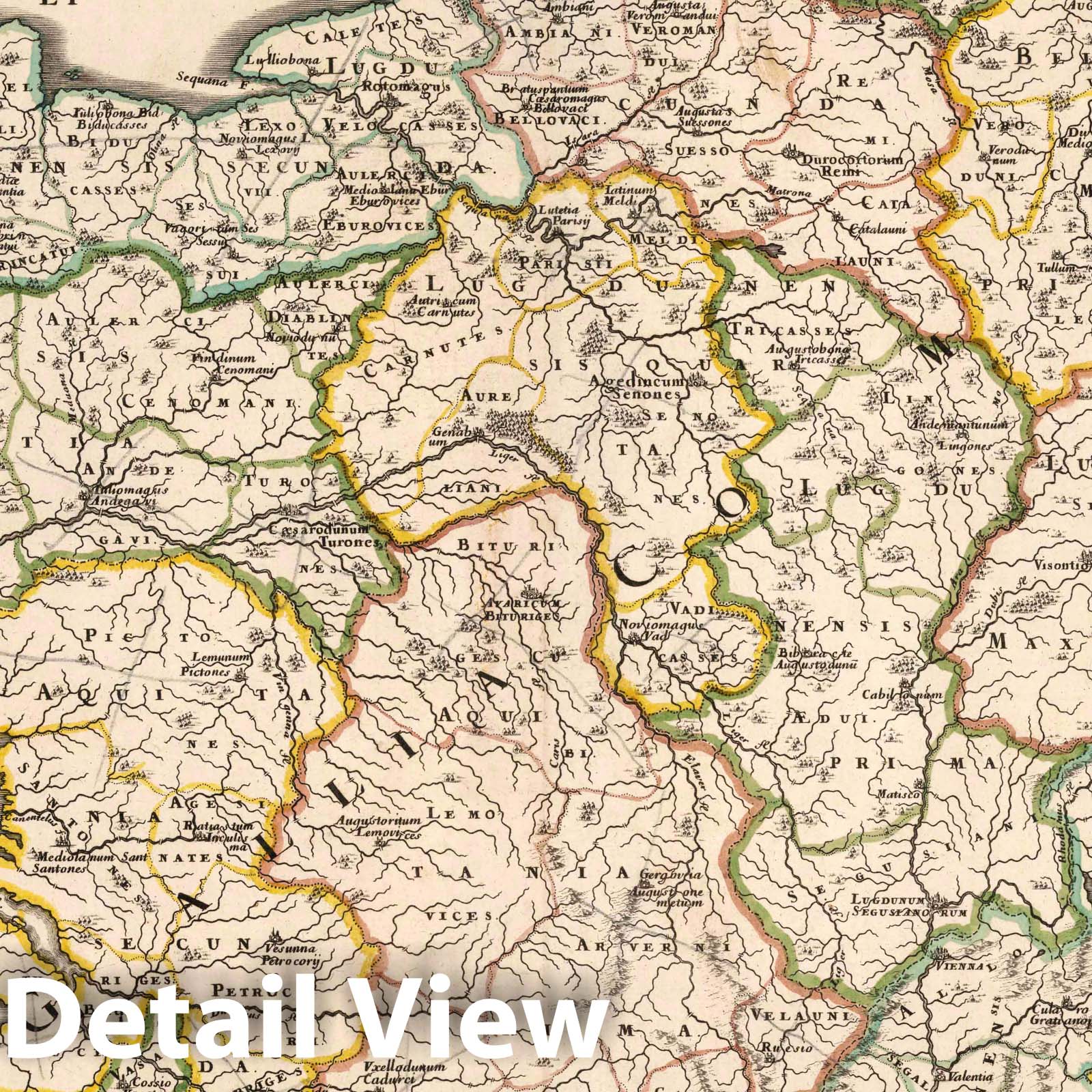 Historic Map : 1658 Divisions of Old France. - Vintage Wall Art