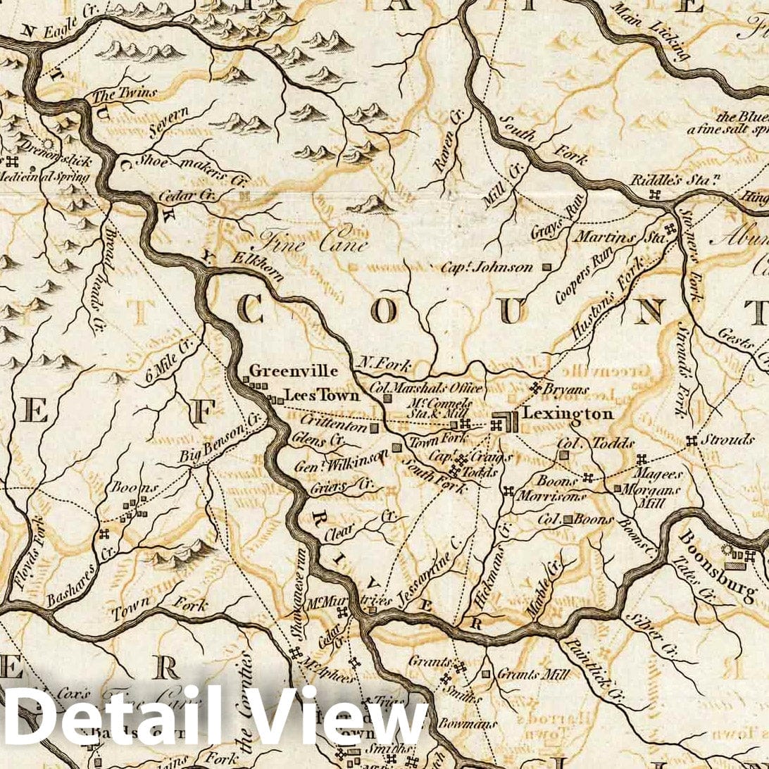 Historic Map : Geography Book - 1794 Kentucky. - Vintage Wall Art