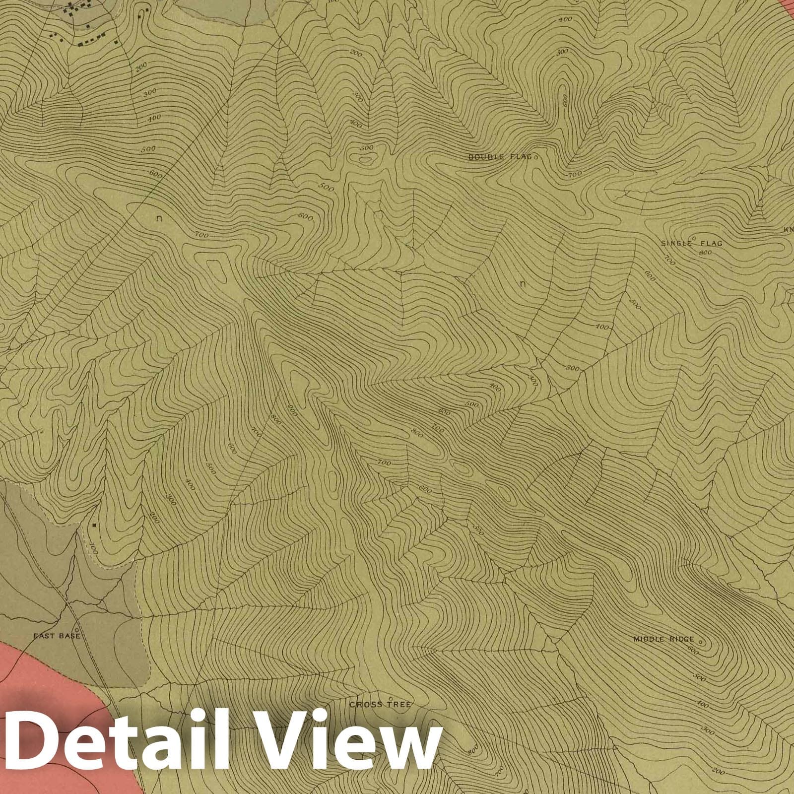 Historic Map : Geologic Atlas - 1887 Geological Map of the Sulphur Bank District. - Vintage Wall Art