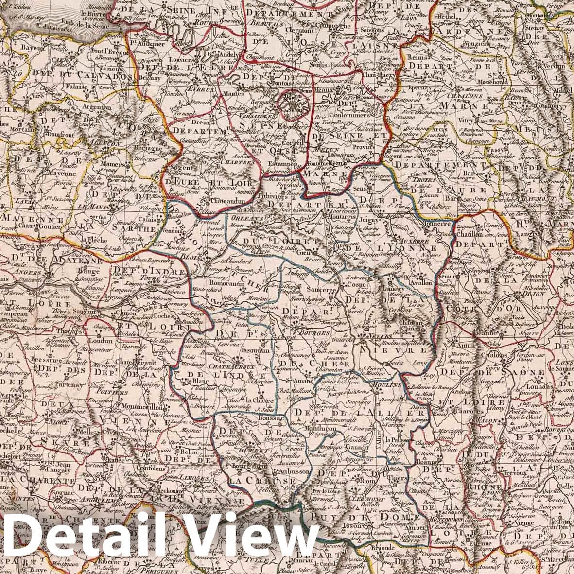 Historic Map : France, 1804 Carte de la Republique Francaise Apres la paix d'Amiens , Vintage Wall Art