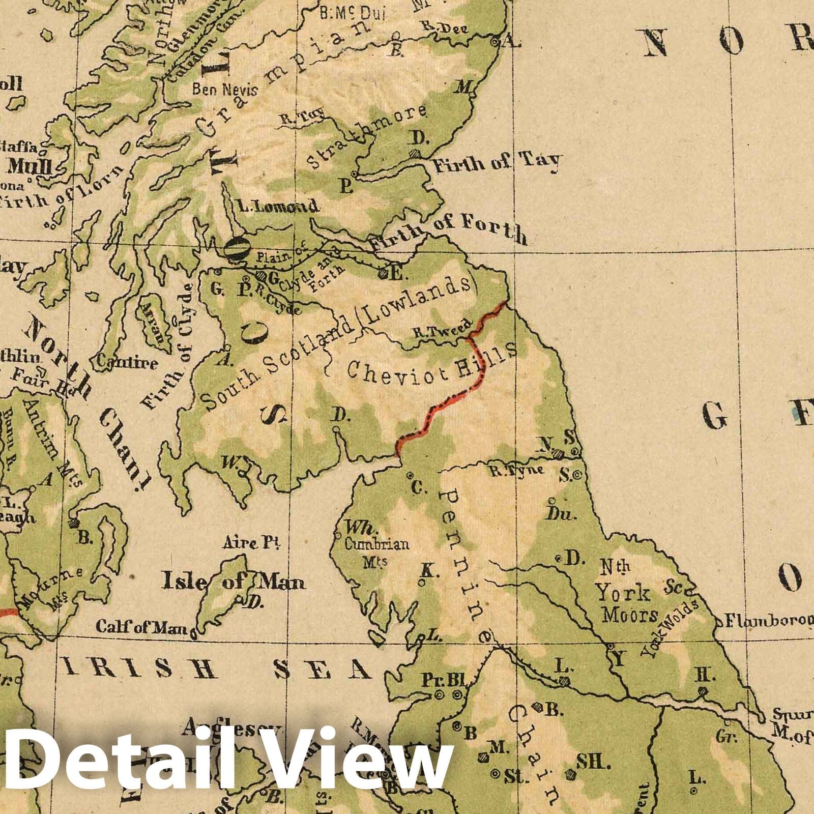 Historic Map : 1880 British Isles. v2 - Vintage Wall Art