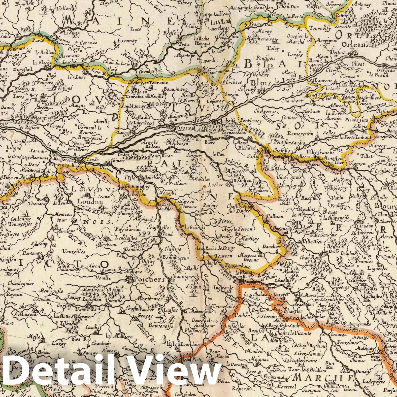 Historic Map : 1699 Orleans, France. - Vintage Wall Art