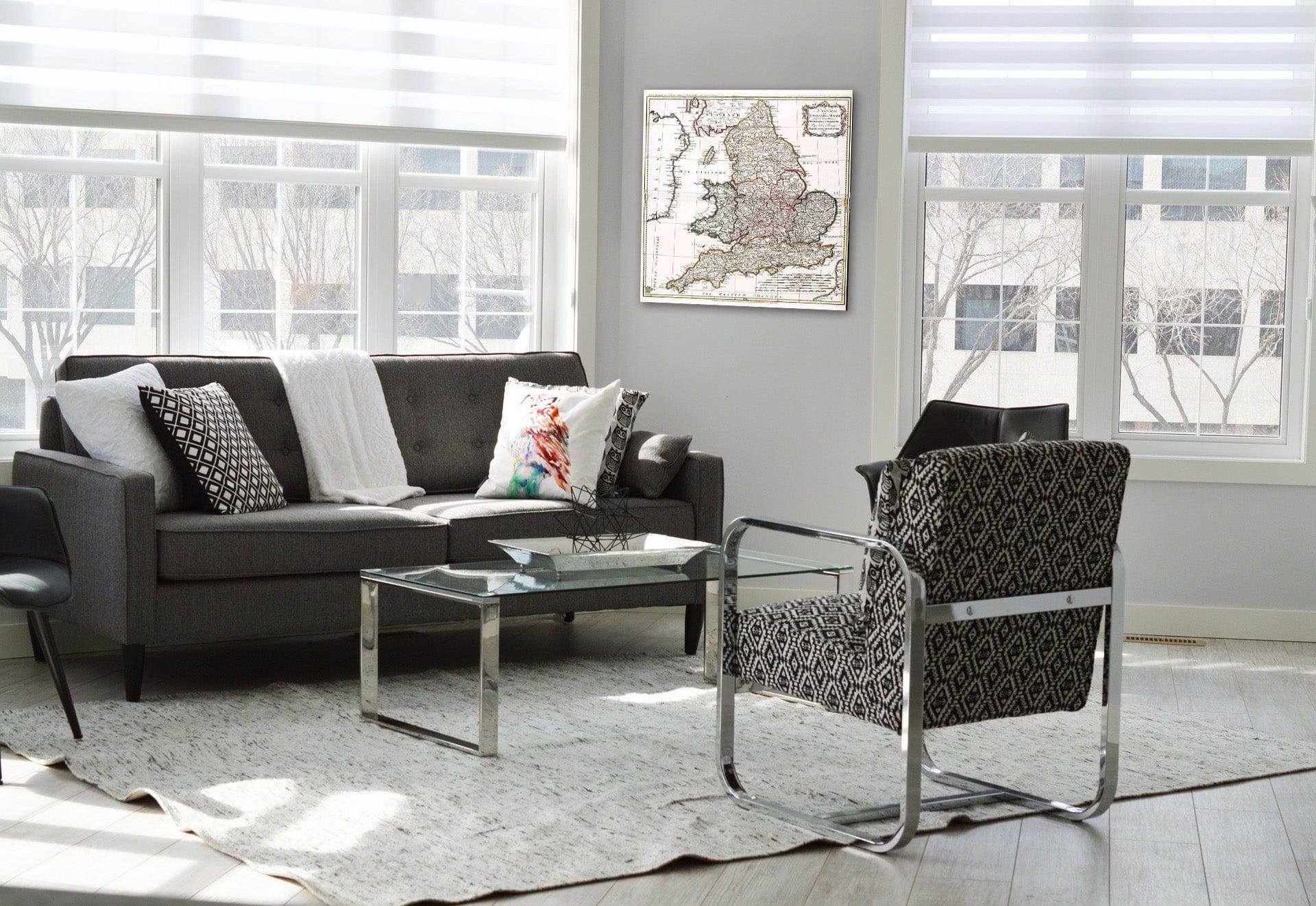 Historic Map : 1760 England and Wales. - Vintage Wall Art