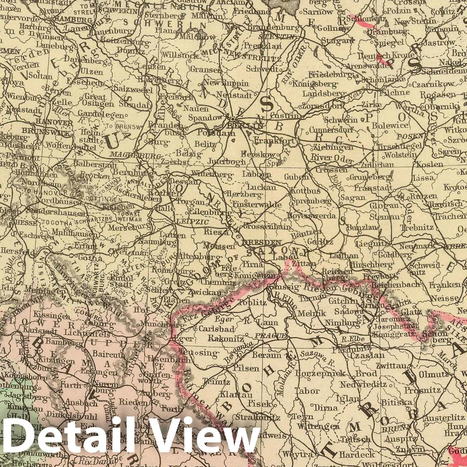 Historic Map : 1886 Prussia, German States. - Vintage Wall Art