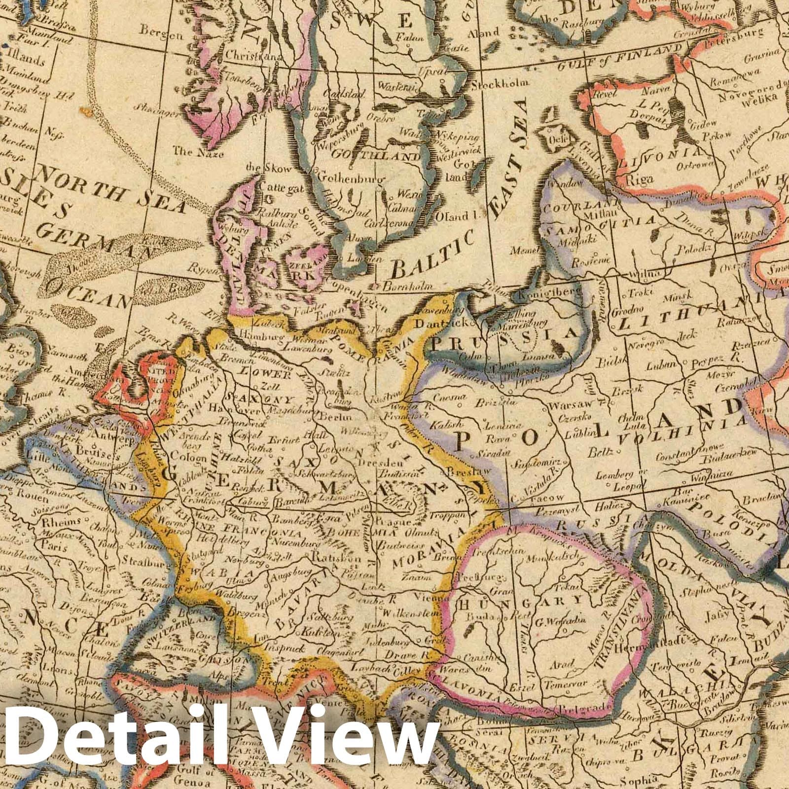 Historic Map : 1811 Map of Europe. - Vintage Wall Art