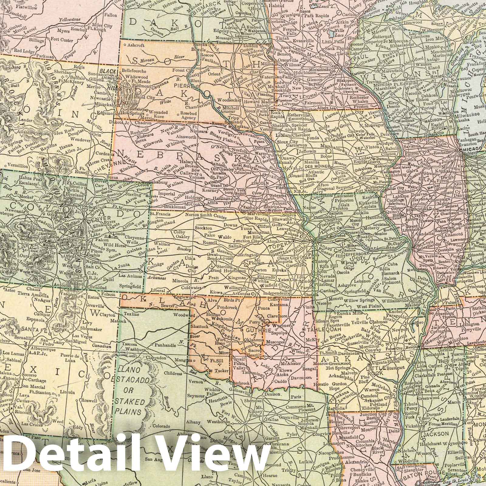 Historic Map : 1901 United States - Vintage Wall Art